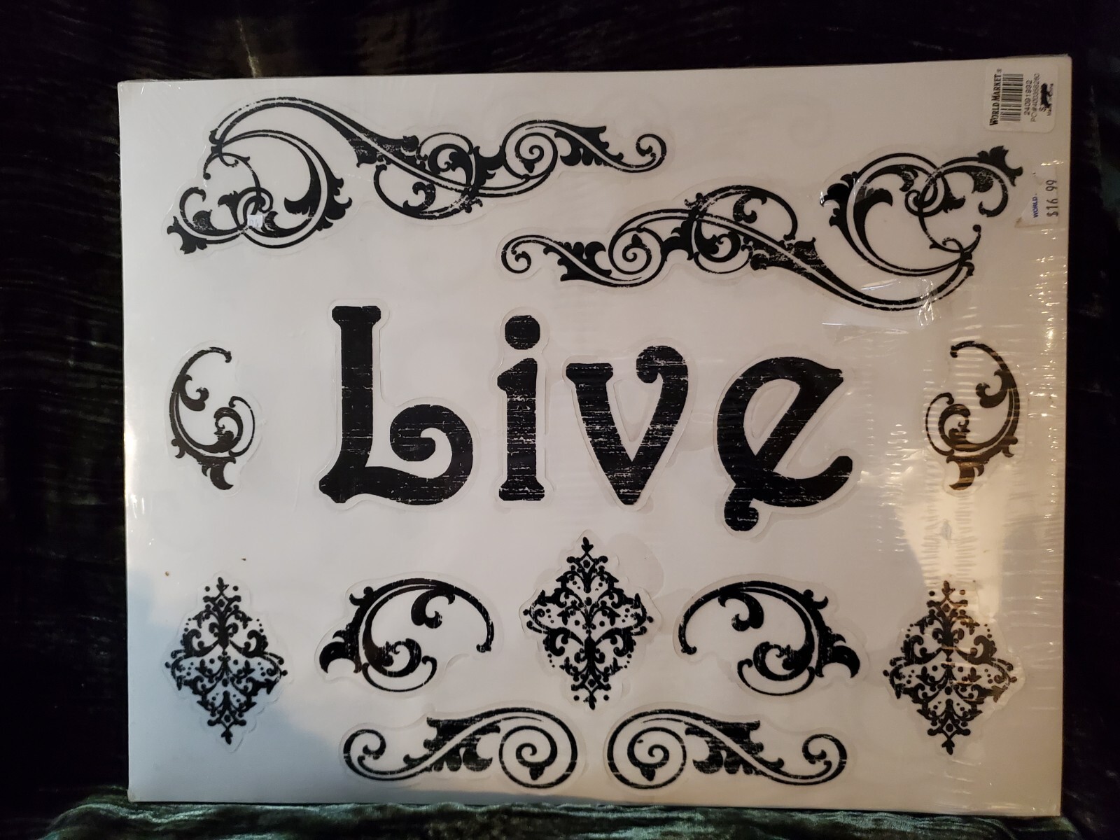 LIVE LAUGH LOVE Wall Decals/Stickers, Art-A-Peel, 4 Sheets 11" x 14"