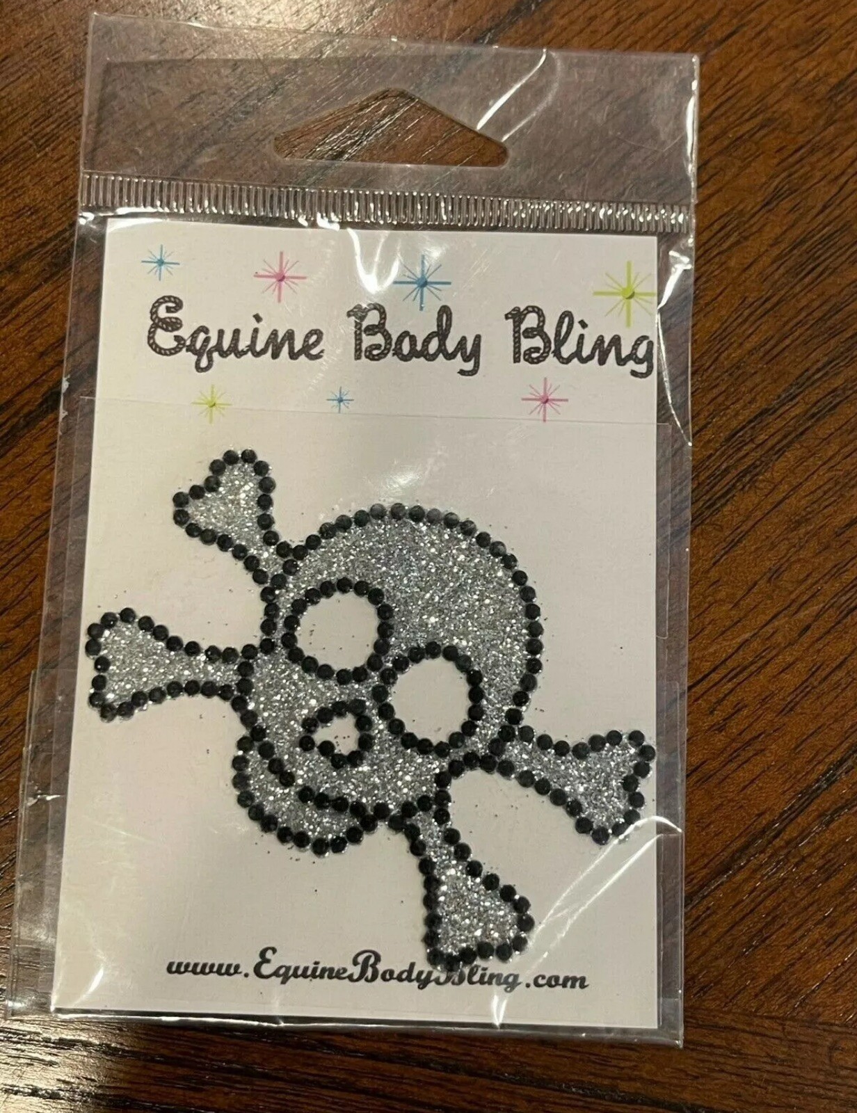 Equine Horse Body Bling Skull Pirate Sticker for Horse, Car, Mirror, Window