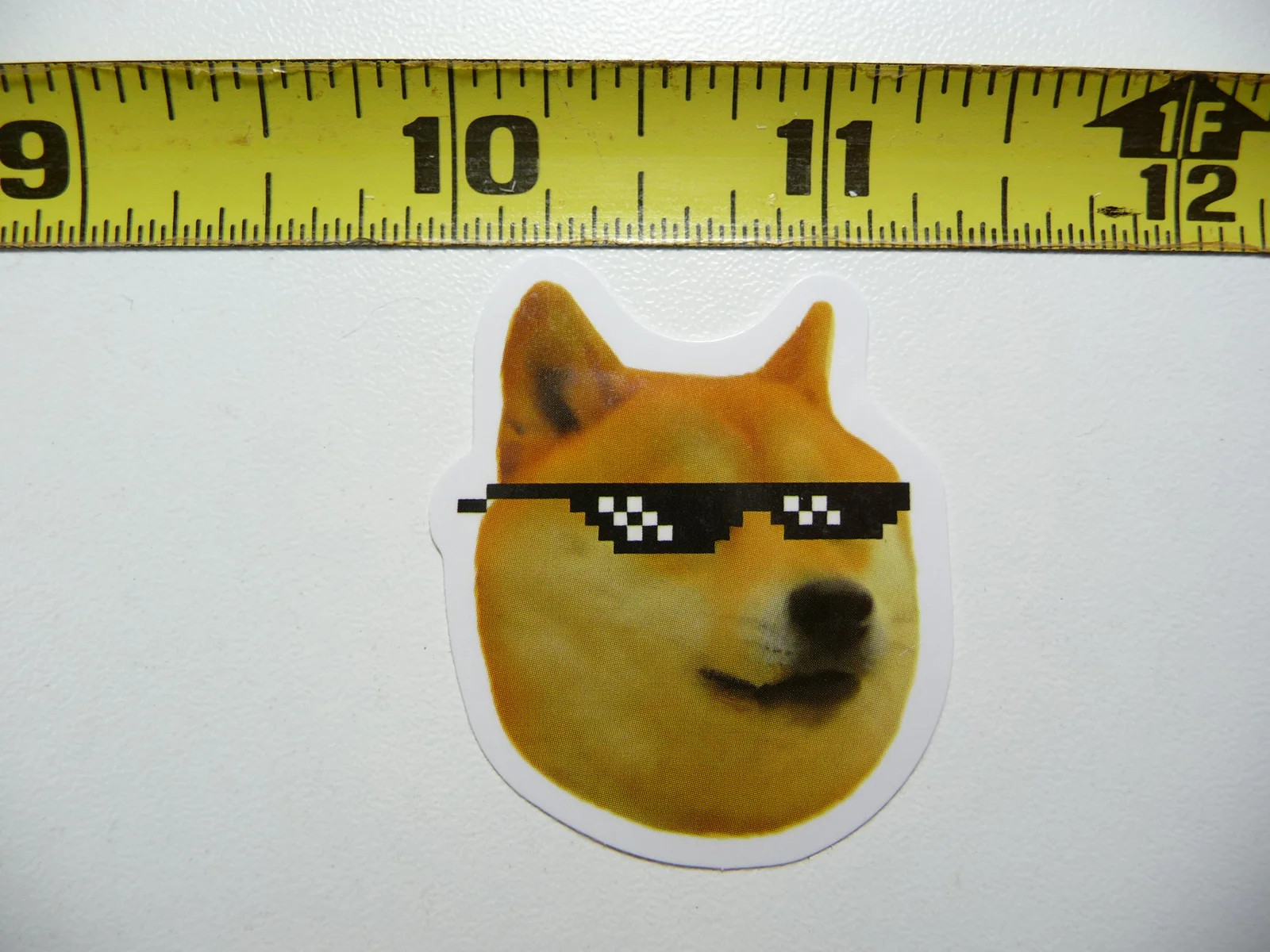 FUNNY DOG SMALL STICKER DECAL AX172 PIXEL SUNGLASSES SIZE FUN HI PET
