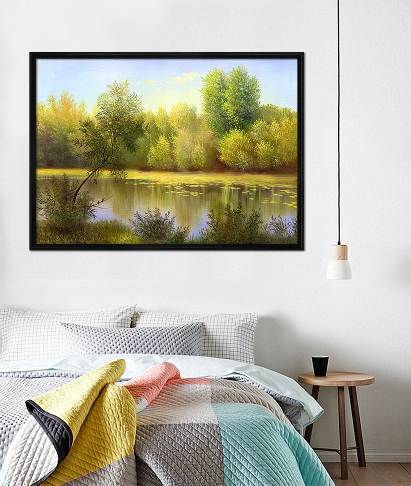 3D Green River 4 Fake Framed Poster Home Decor Print Painting Unique Art Summer