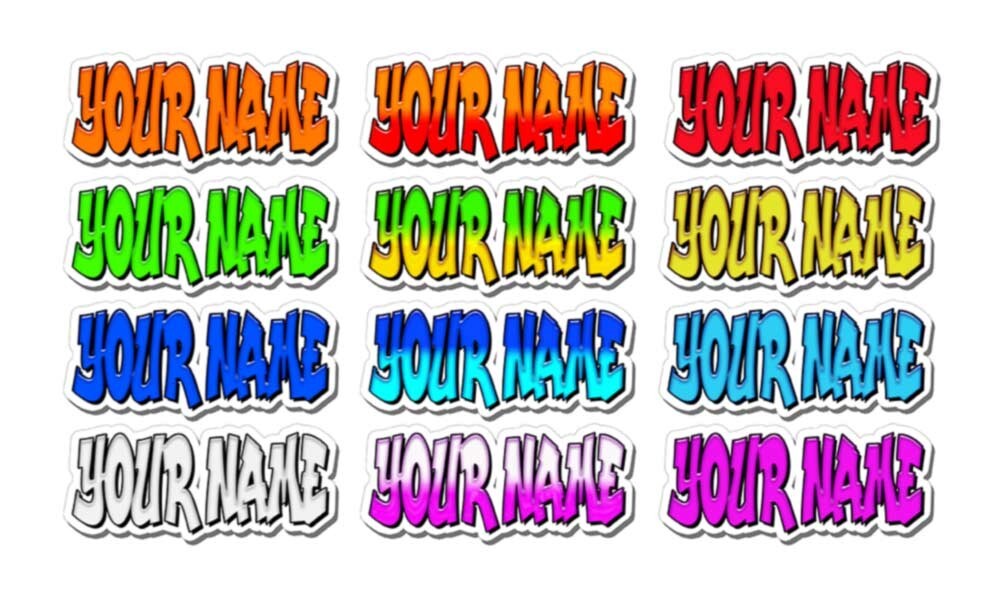 Custom Personalized Vinyl Graffiti Name Decal Sticker Car GREEN or YOUR CHOICE