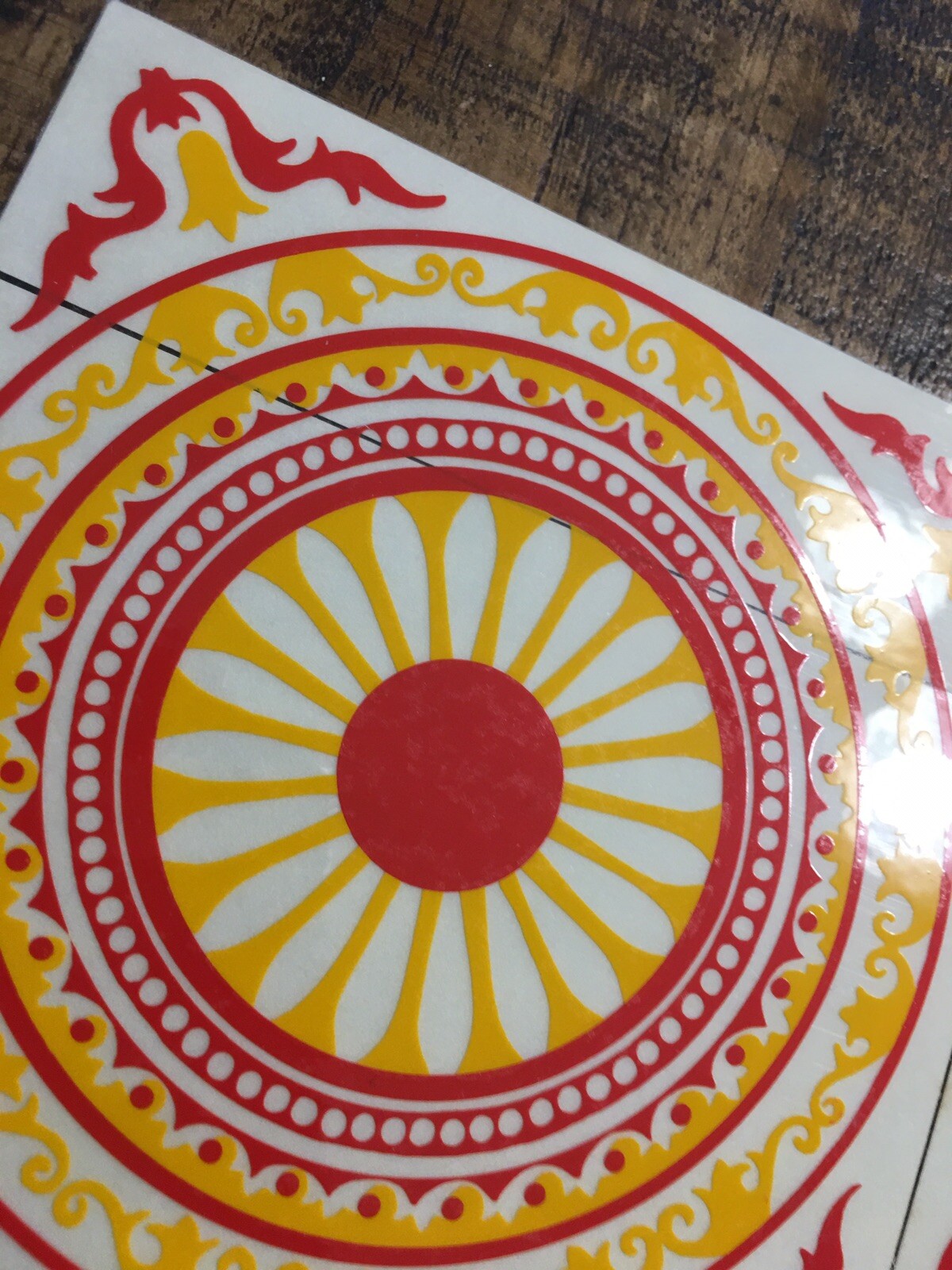 Lot 4 GLOSSY VINYL STICKER Middle Eastern Motif Tile Decorative Decal Crafting
