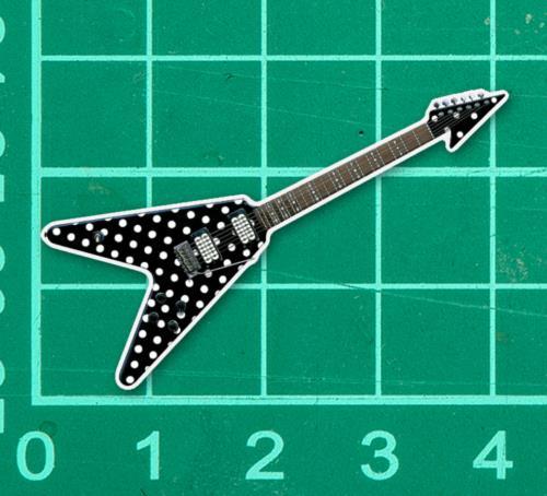 Randy Rhoads Polka Dot Flying V Guitar Sticker