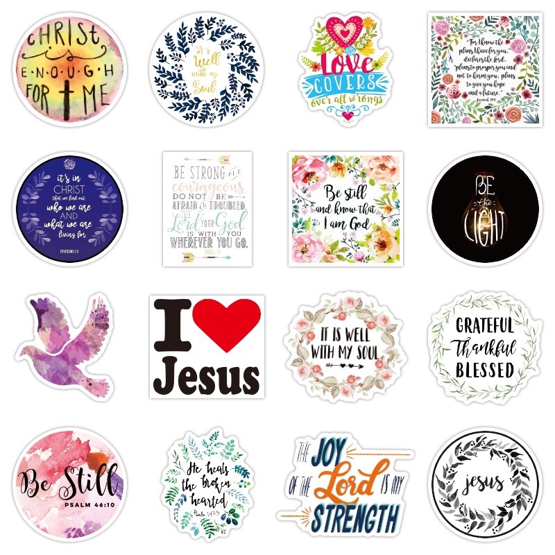 10 Random Jesus Christianity Stickers Faith Decals Laptop Hydro Free Shipping!