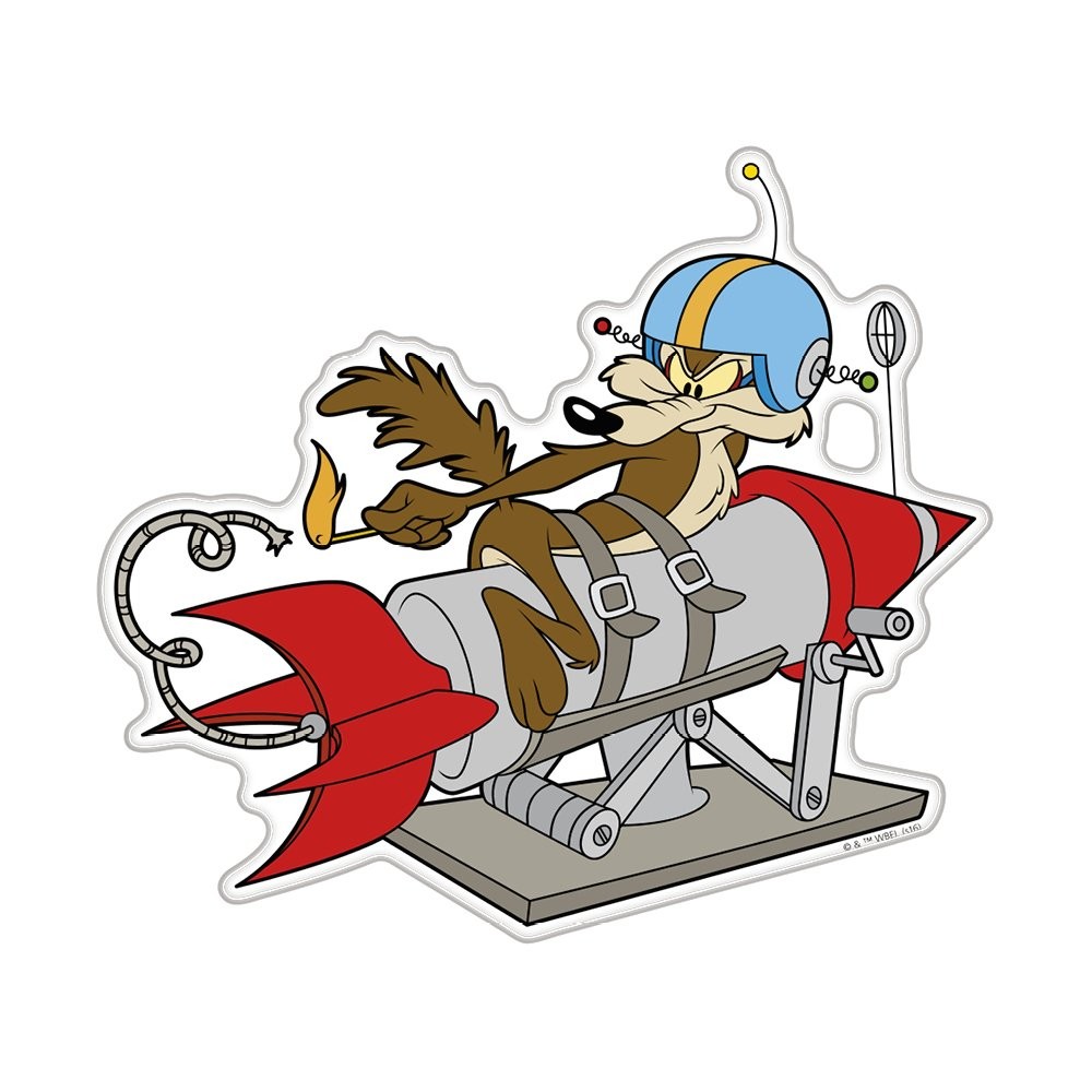 Wile E. Coyote Car Decal Looney Tunes Domed Emblem Automotive Sticker Classic