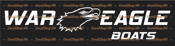 War Eagle Boats – Outdoor Sports – Vinyl Die-Cut Peel N' Stick Decals/Stickers