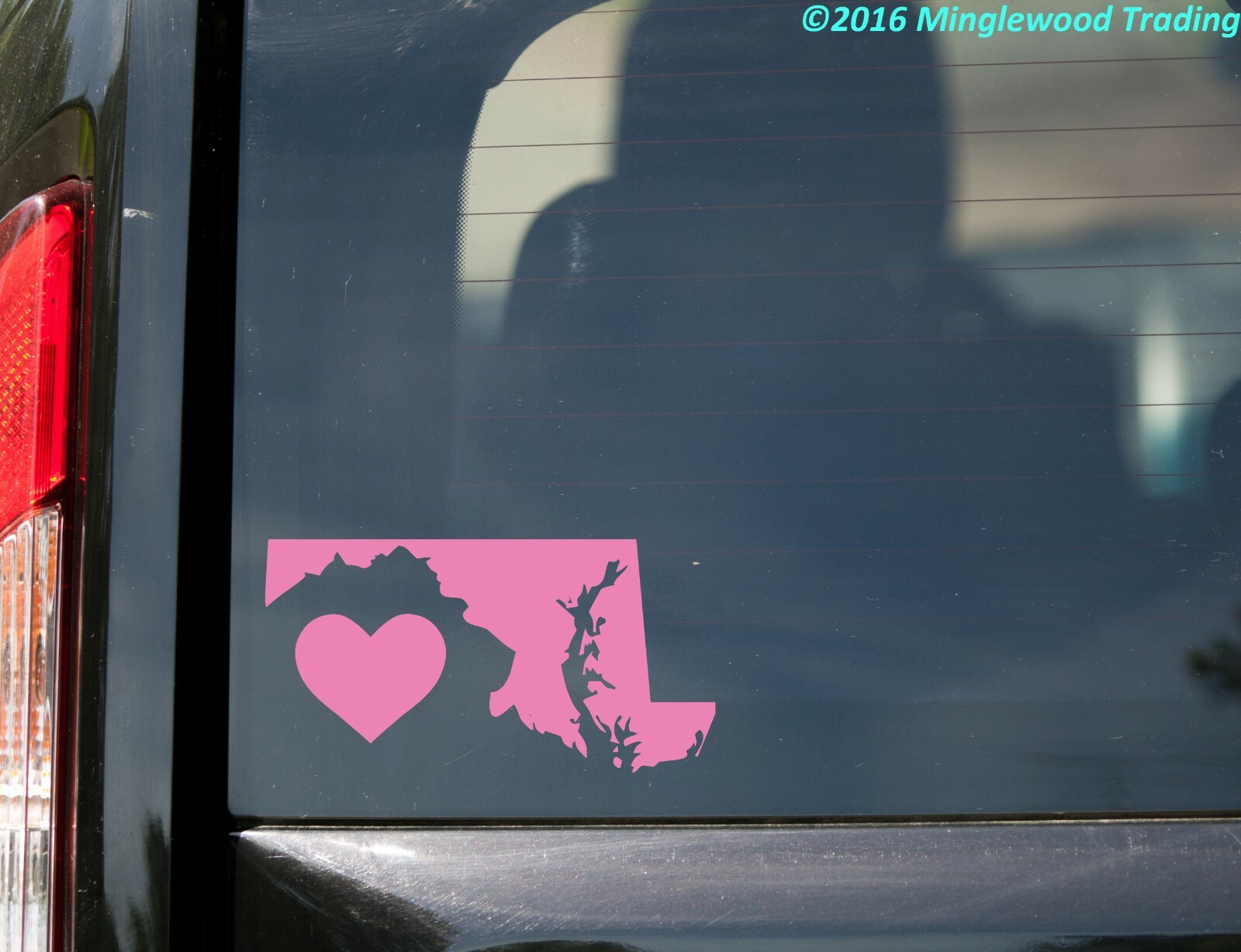 MARYLAND HEART Vinyl Sticker – Home State Love MD – Die Cut Decal