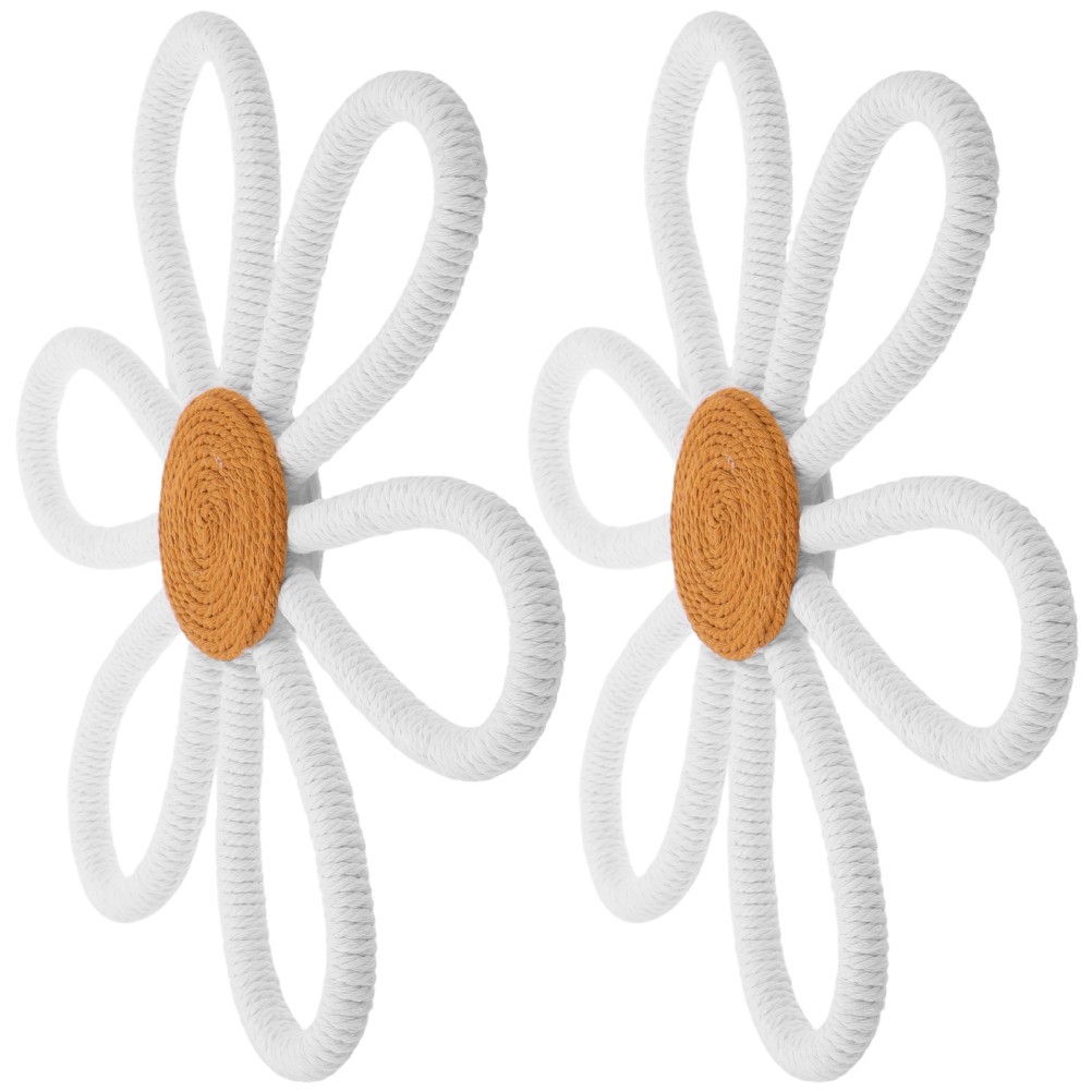 2 Pcs Boho Nursery Wall Decor Bedroom Flower Hanging Daisy Pendant Sign