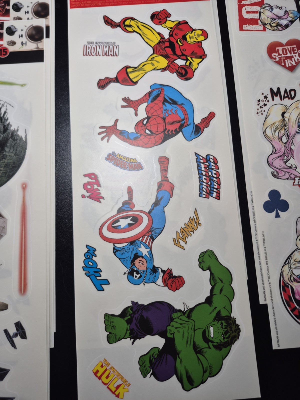 24 Wall Decals Transformers, Spiderman, Star Wars, Marvel, Harley Quinn
