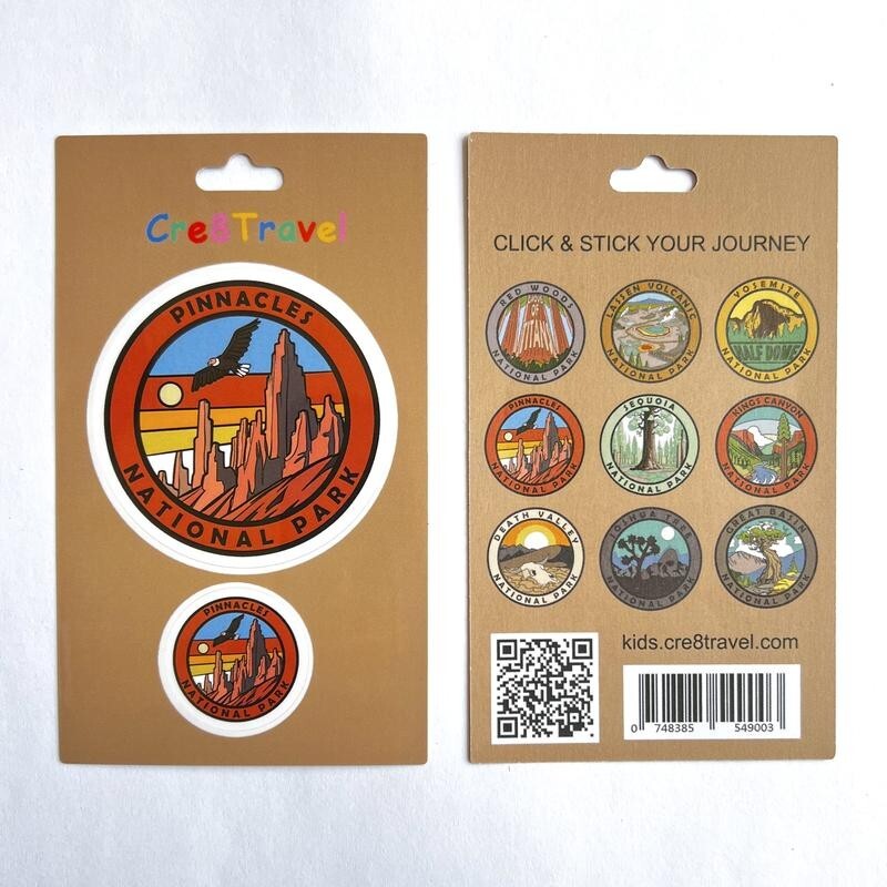 Pinnacles National Park Sticker Set – 2-Pack Vinyl Stickers (2" & 1")