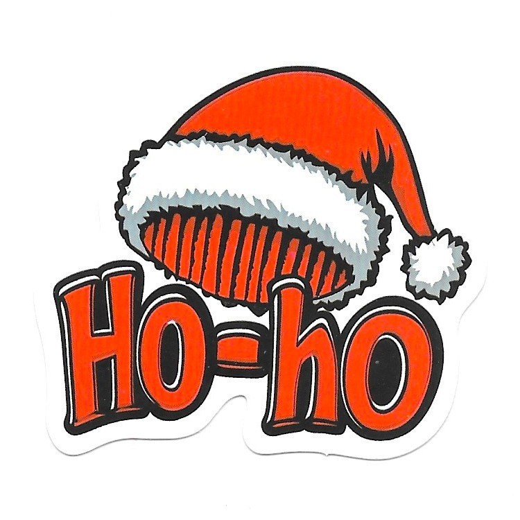Christmas Santa Claus Ho Ho Ho Sticker Die Cut Vinyl Decal Journal Scrapbook Fun