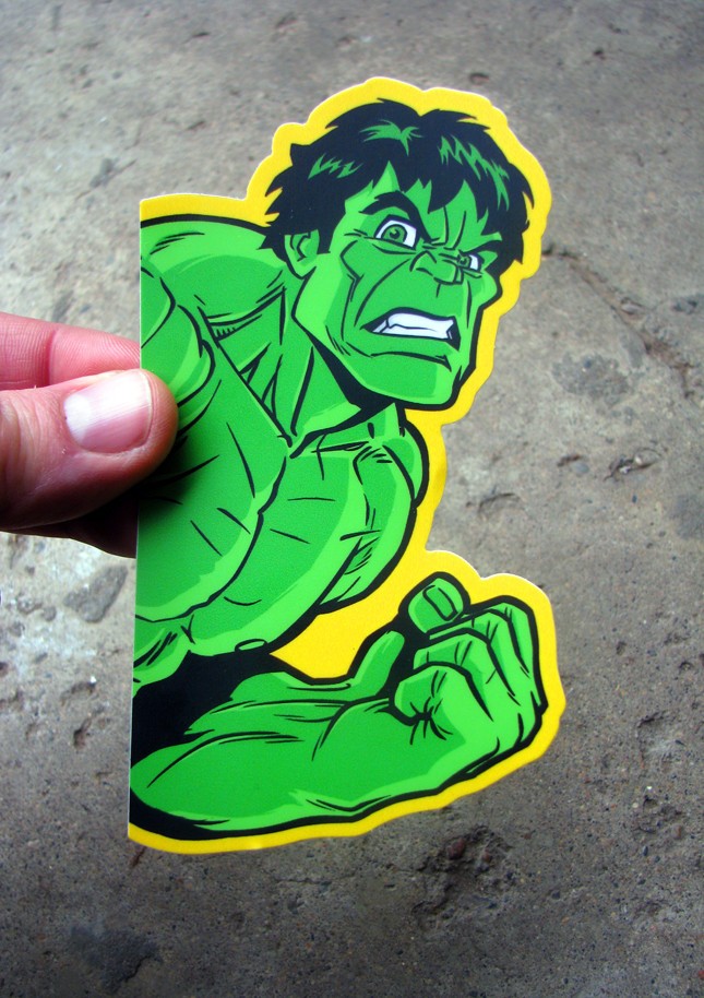 Peeking HULK Vinyl Sticker 80s Marvel Truck Car Laptop Avengers Decal
