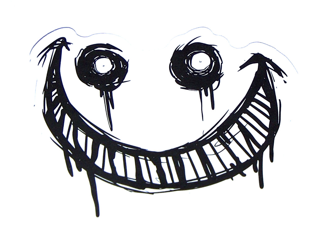 Creepy Smiley Face – Cut Sticker Film Decal Movie TV Horror Lore