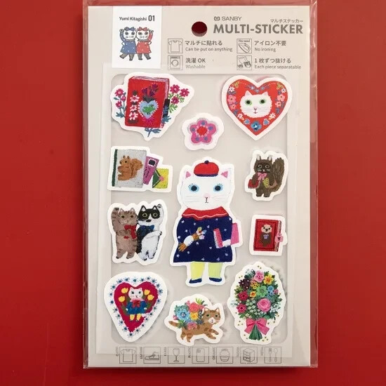 Yumi Kitagishi Multi Stickers ART TIME/TEA TIME 11 Patterns 1 Each JAPAN NEW