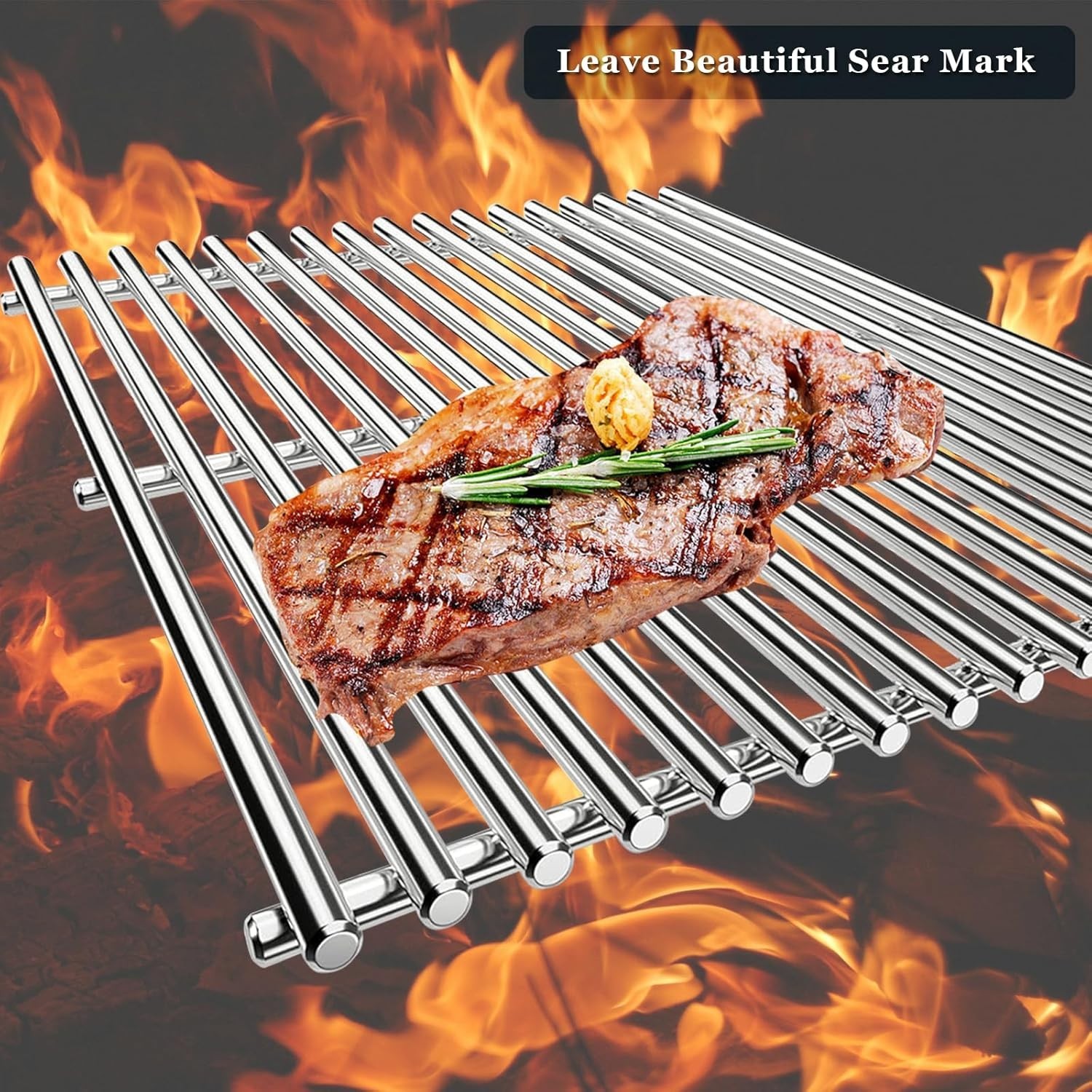 17.5 Inch Grill Grates for Weber Spirit 300 Series, Genesis Silver/Gold/Platinum