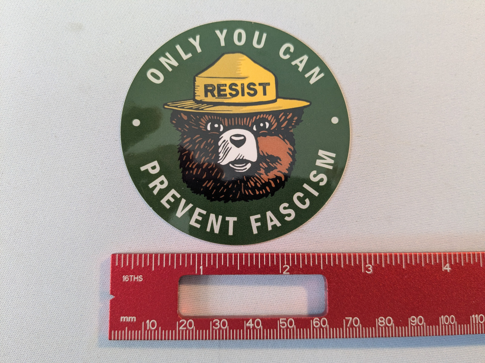 Smokey Bear Resist sticker – Only you can prevent fascism