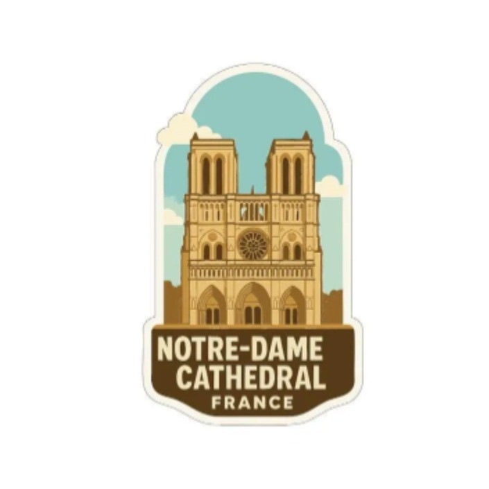Notre Dame Cathedral France Iron On Heat Transfer Vinyl HTV Die-Cut Symbolic