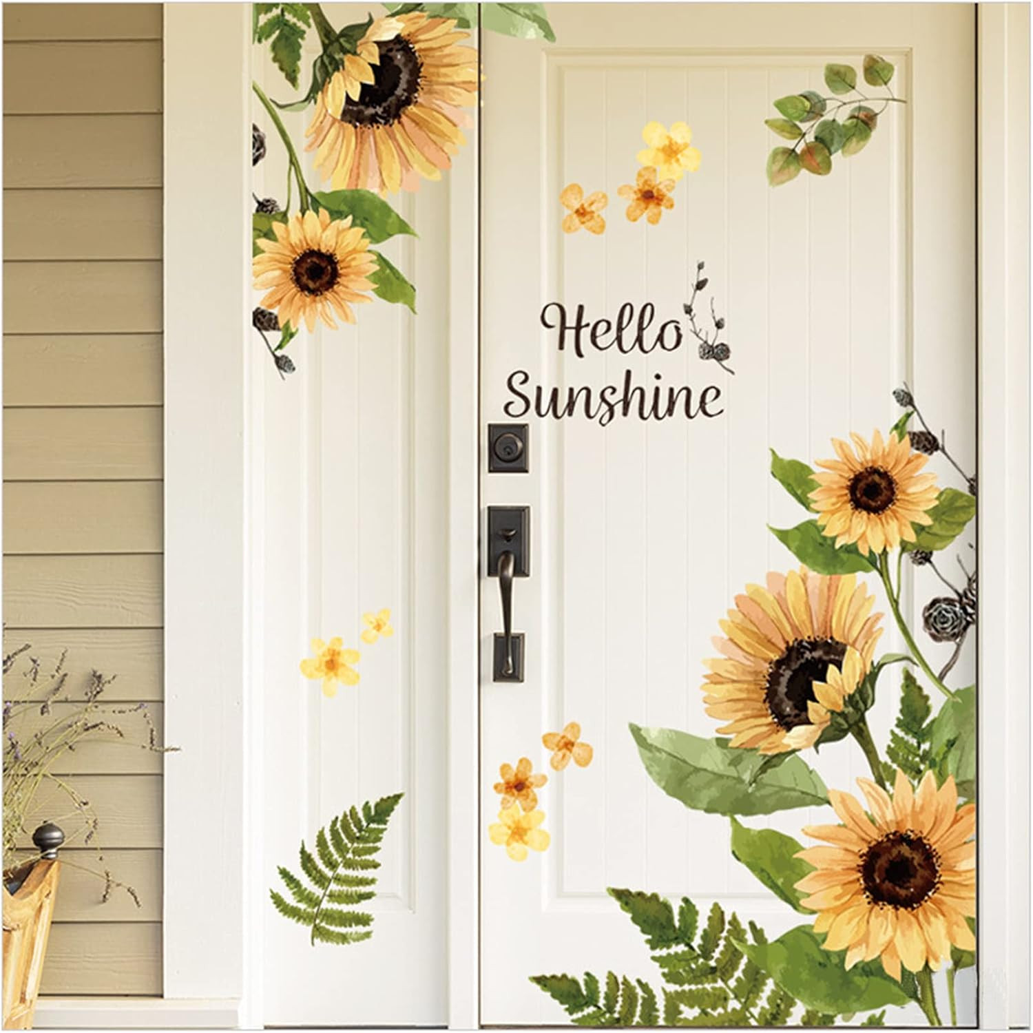 Sunflower Wall Stickers, 3D Yellow Flower Wall Decals, Easy Peel and Stick Wallp