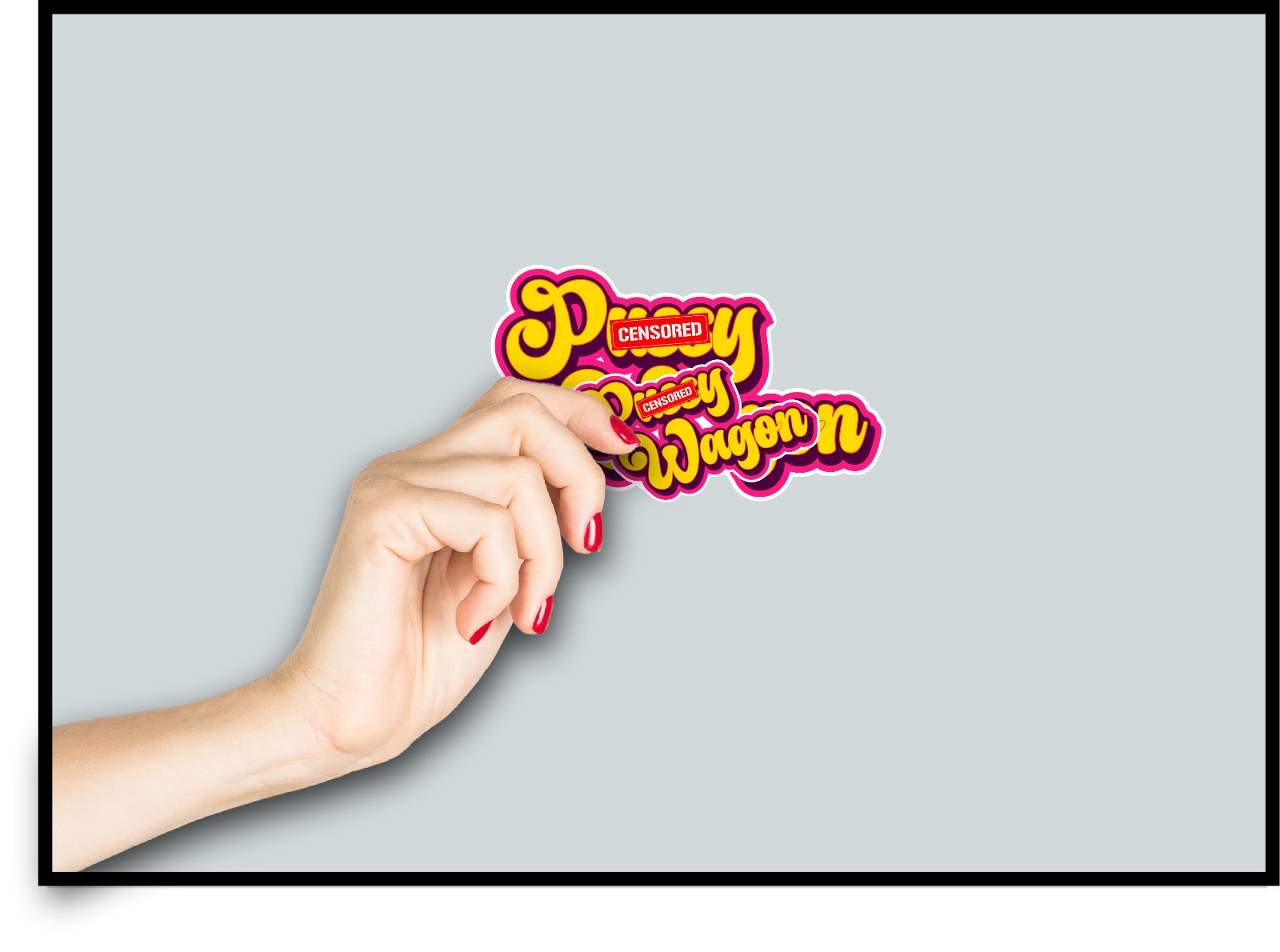 P**** Wagon Sticker Decal Car Truck Sex Funny Adult Love Joke Vehicle