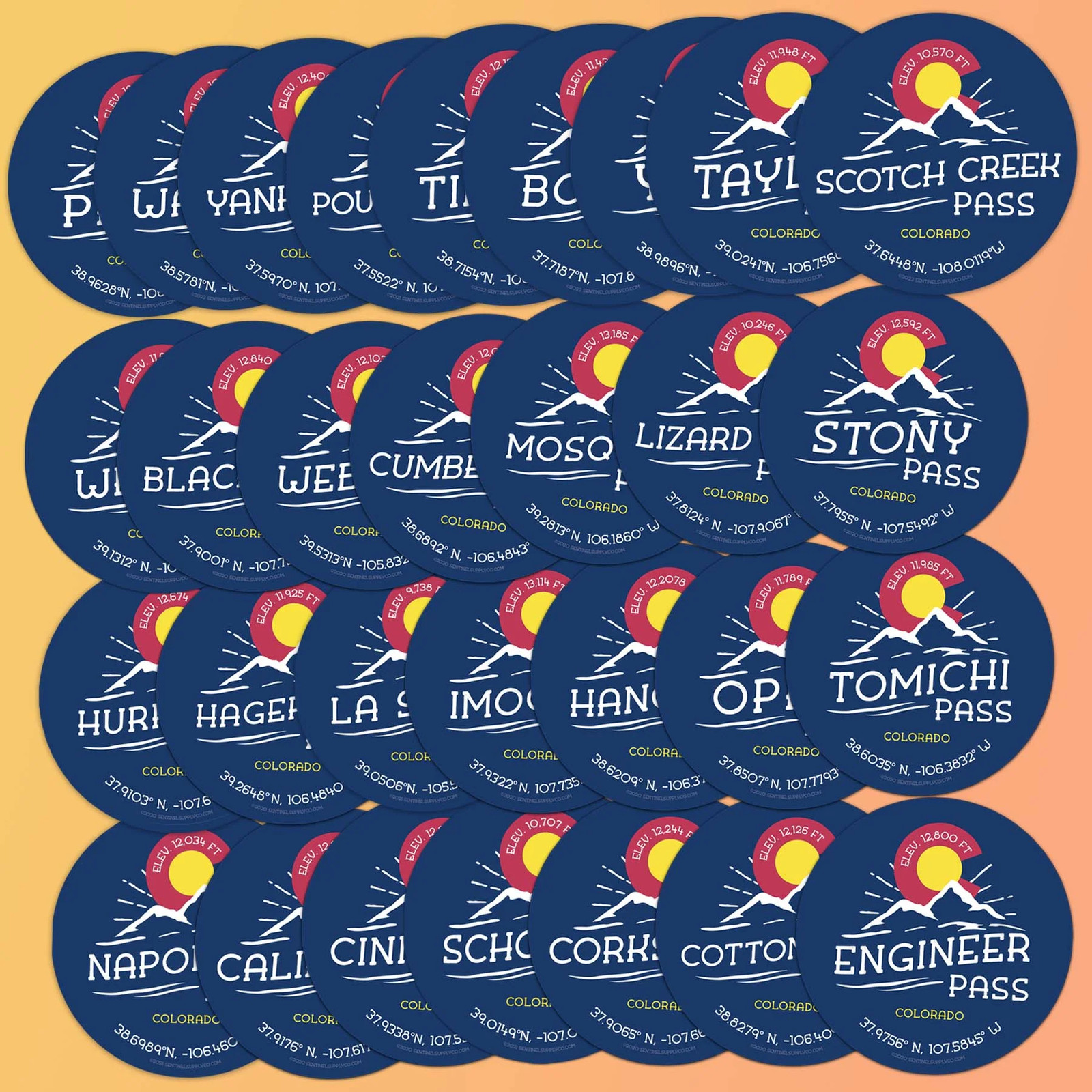 Colorado Pass Sticker Pack – Set of 35+ Decals