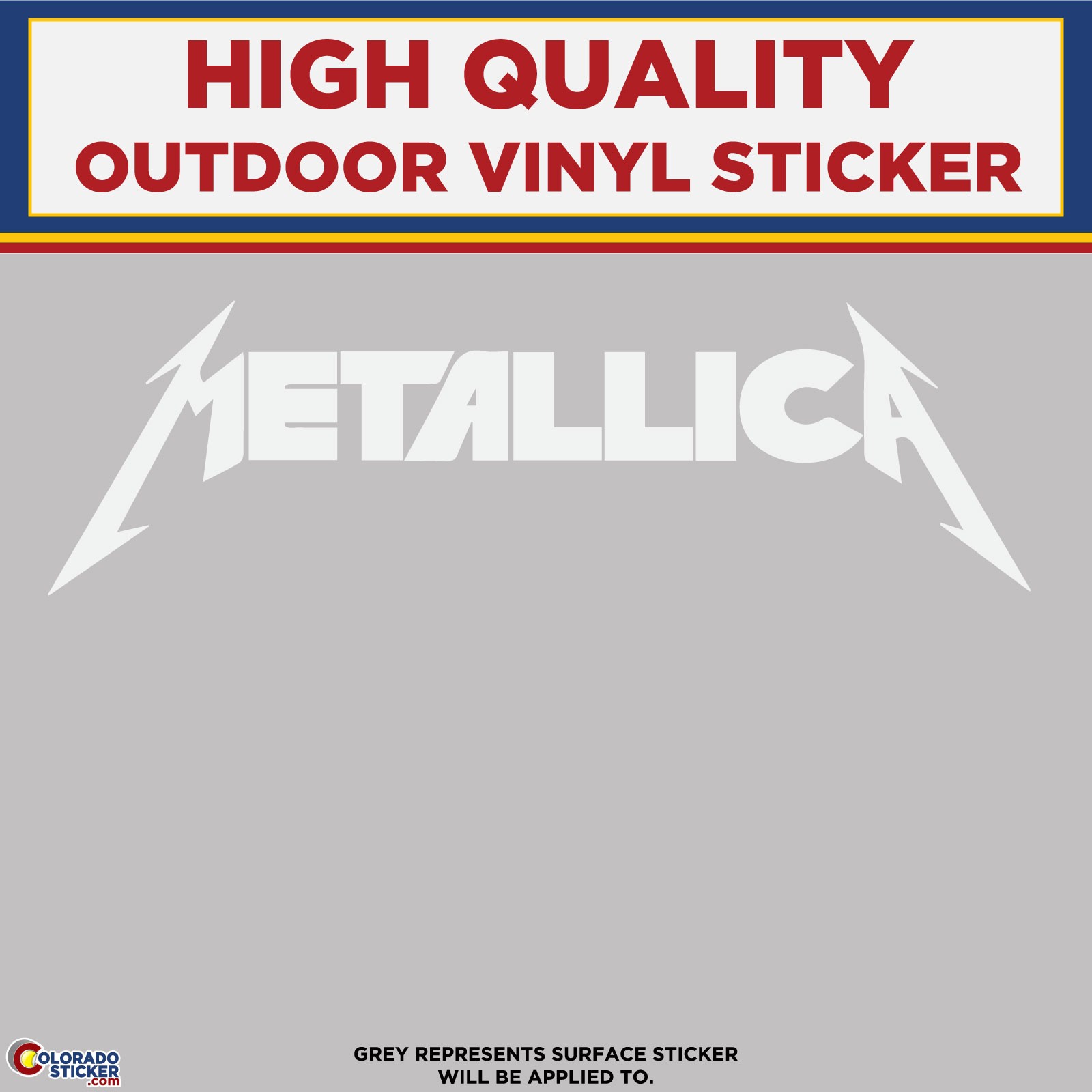 Metallica Die Cut, High Quality Vinyl Sticker Decals