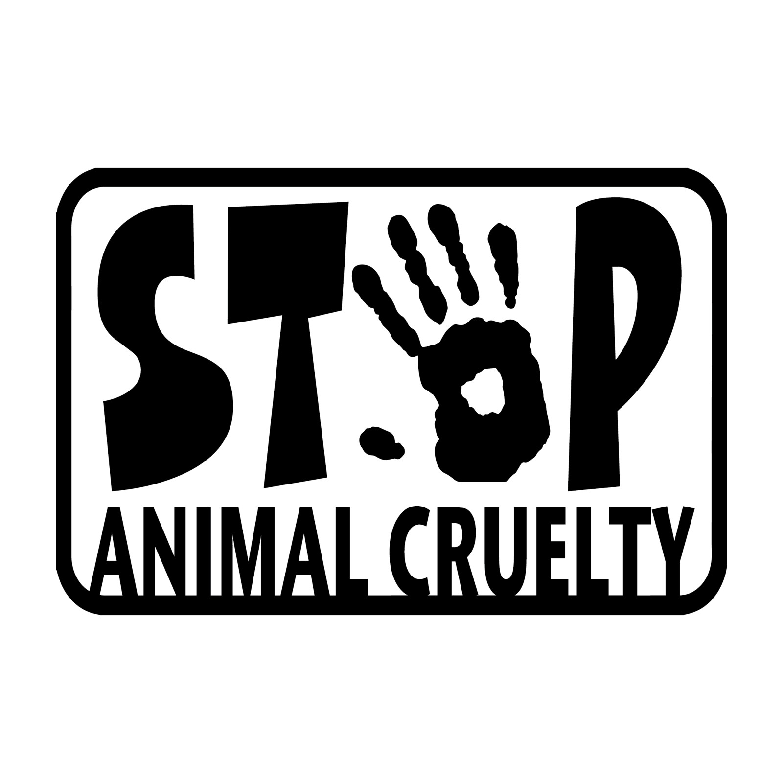 Stop Animal Cruelty Die cut decals Made In USA Multiple Colors Fast shipping!