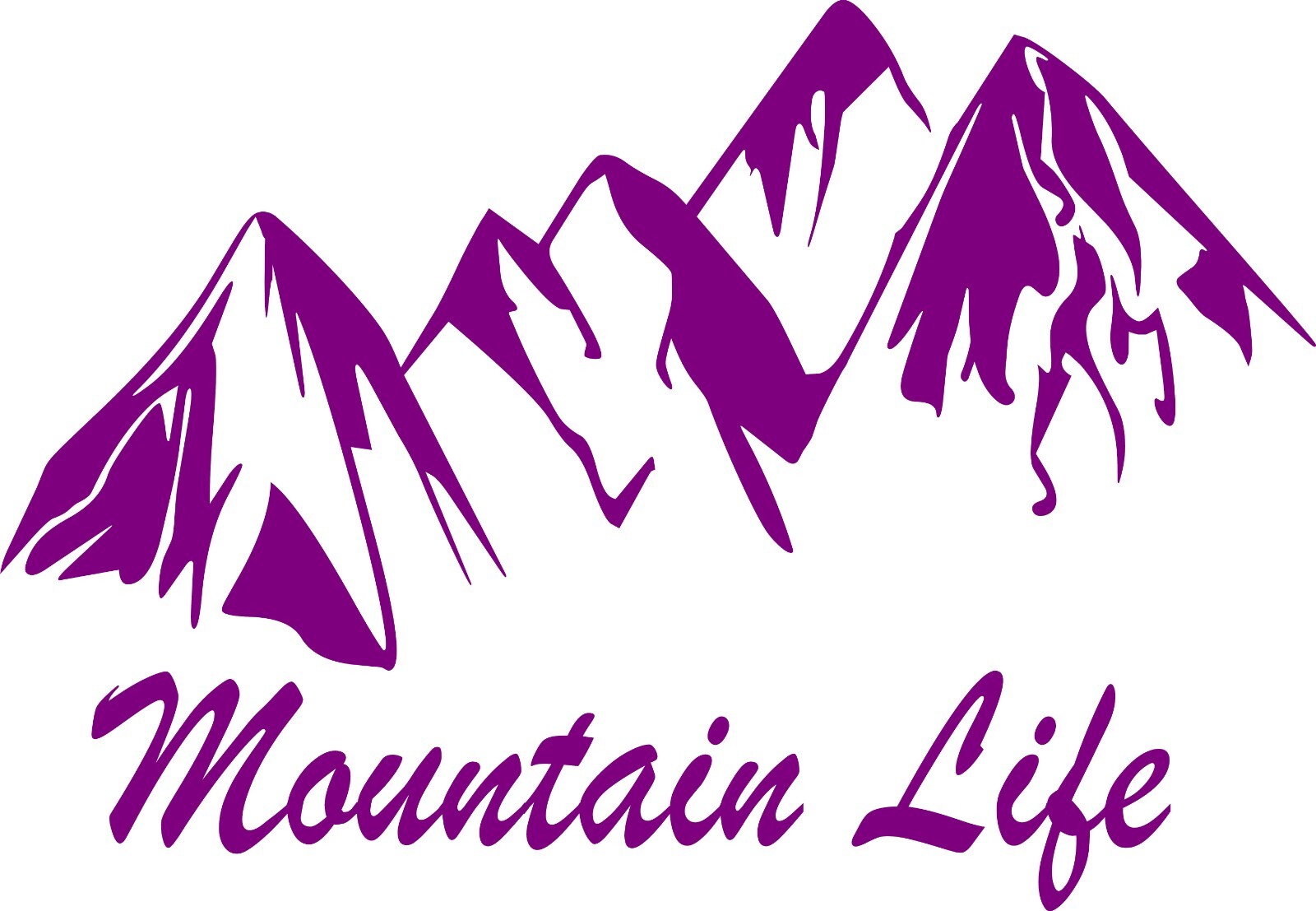 MOUNTAIN Life VINYL DECAL 6.5 W x 4.5"in H