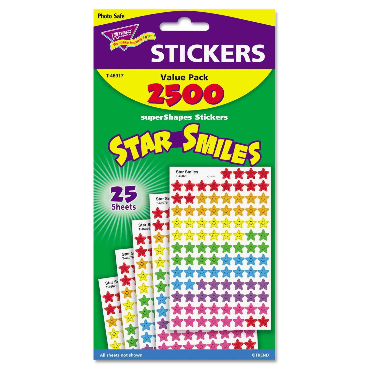 Assorted Sticker Decals Pack of 2500 for Rewards Homework Incentives