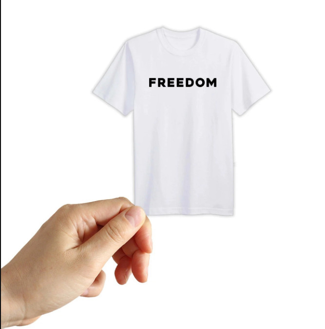Charlie Kirk FREEDOM White T Shirt Sticker Patriotic Sticker Laptop Decal.2 pack