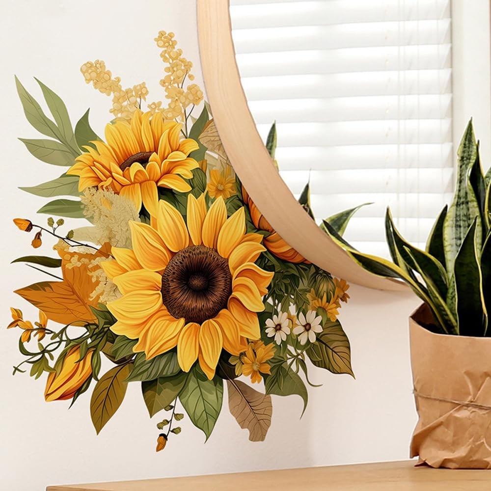 Sunflower Wall Decor Pack of 3 – 11.4×11.4 Inch for Inch, Multi