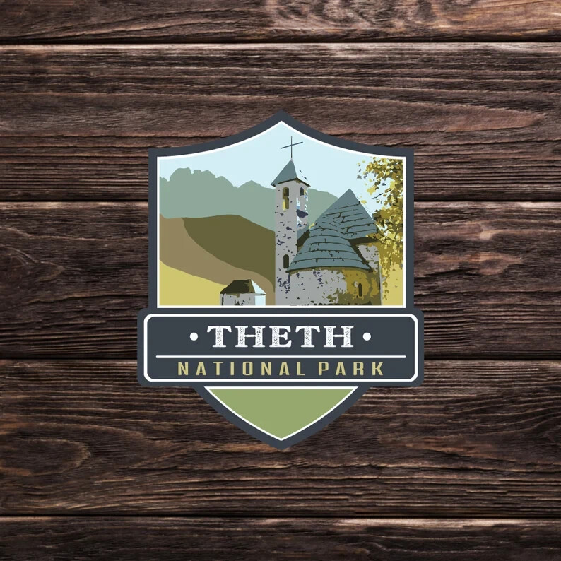 Theth National Park Sticker – Albania Adventure Travel Collection