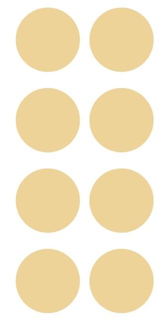 2" Beige Tan Ivory Round Label Dots Stickers Color Coding Inventory 2 Inch Dot