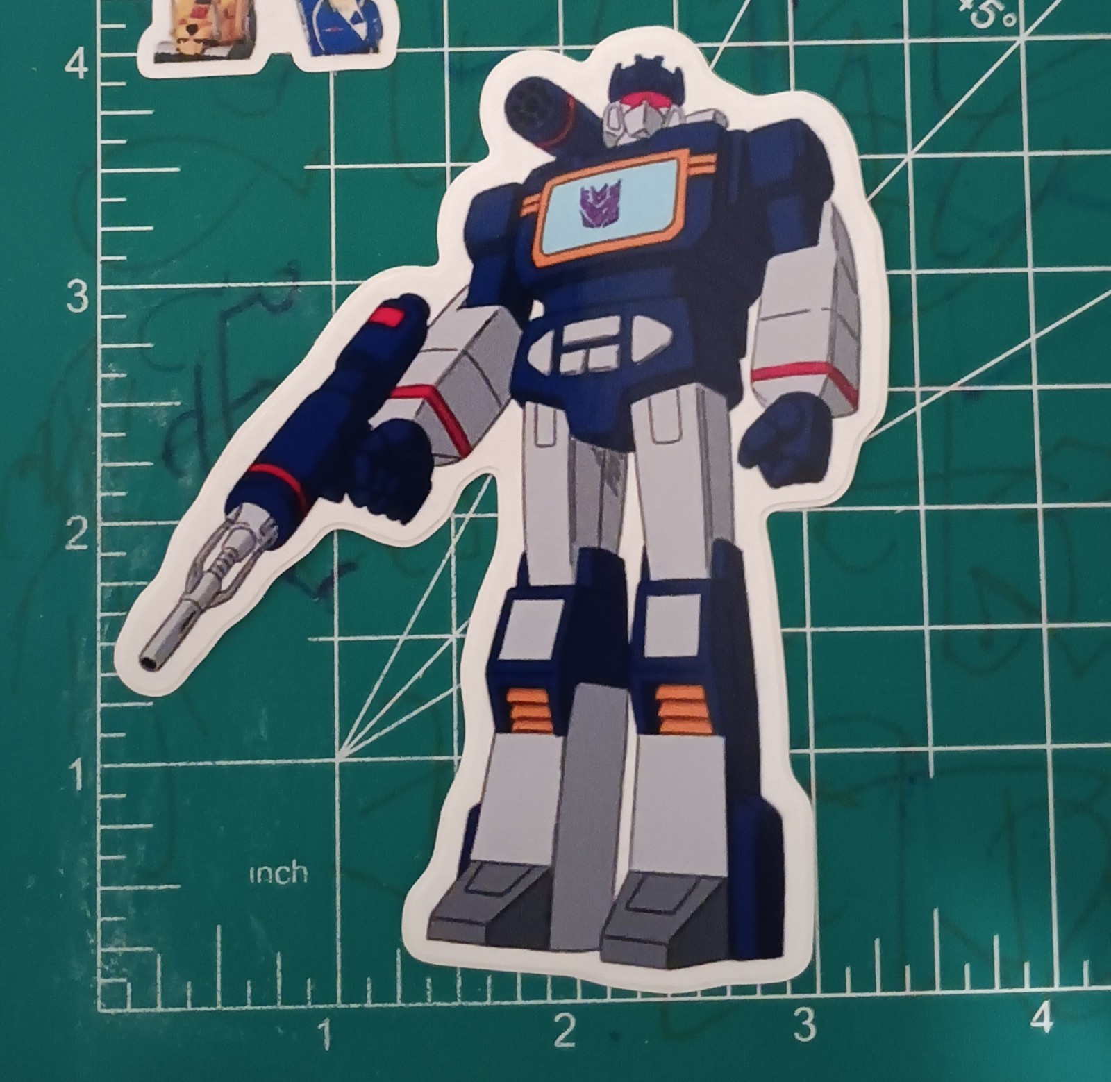 TRANSFORMERS X SOUNDWAVE X G1 DIE-CUT VYNIL STICKER 4X4