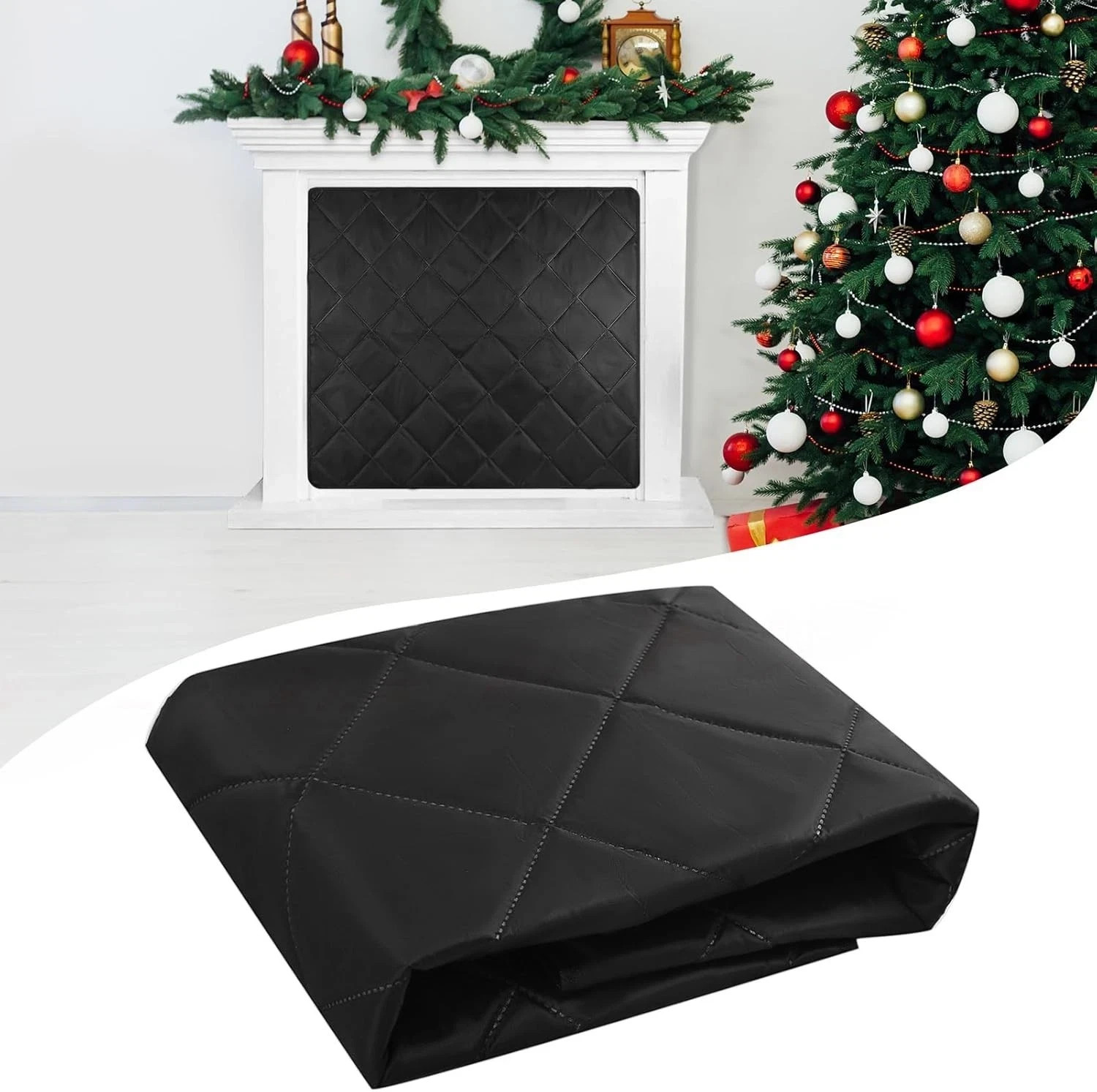 Magnetic Fireplace Cover Blanket Draft Stopper 36*32in Brick Fireplace Screen
