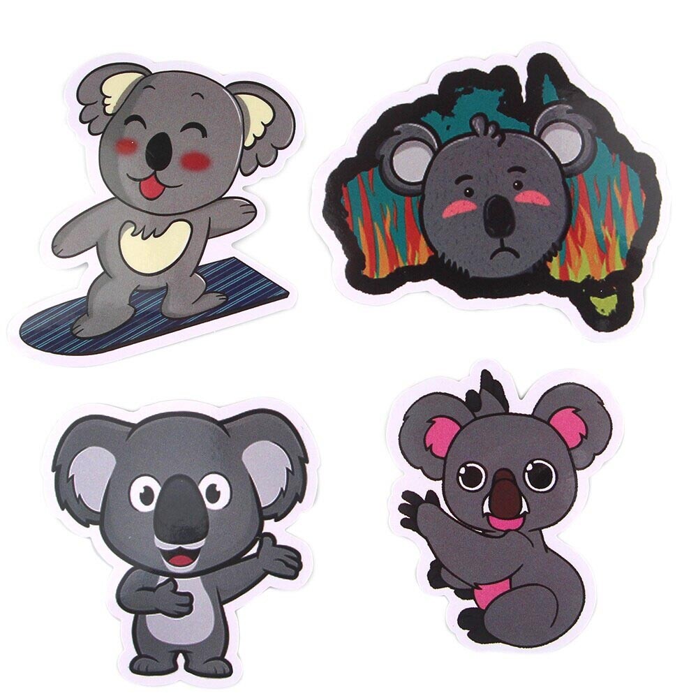 KOALA Vinyl Stickers [A] AUSTRALIA Animals BEAR ~Waterproof WATER BOTTLE Decals