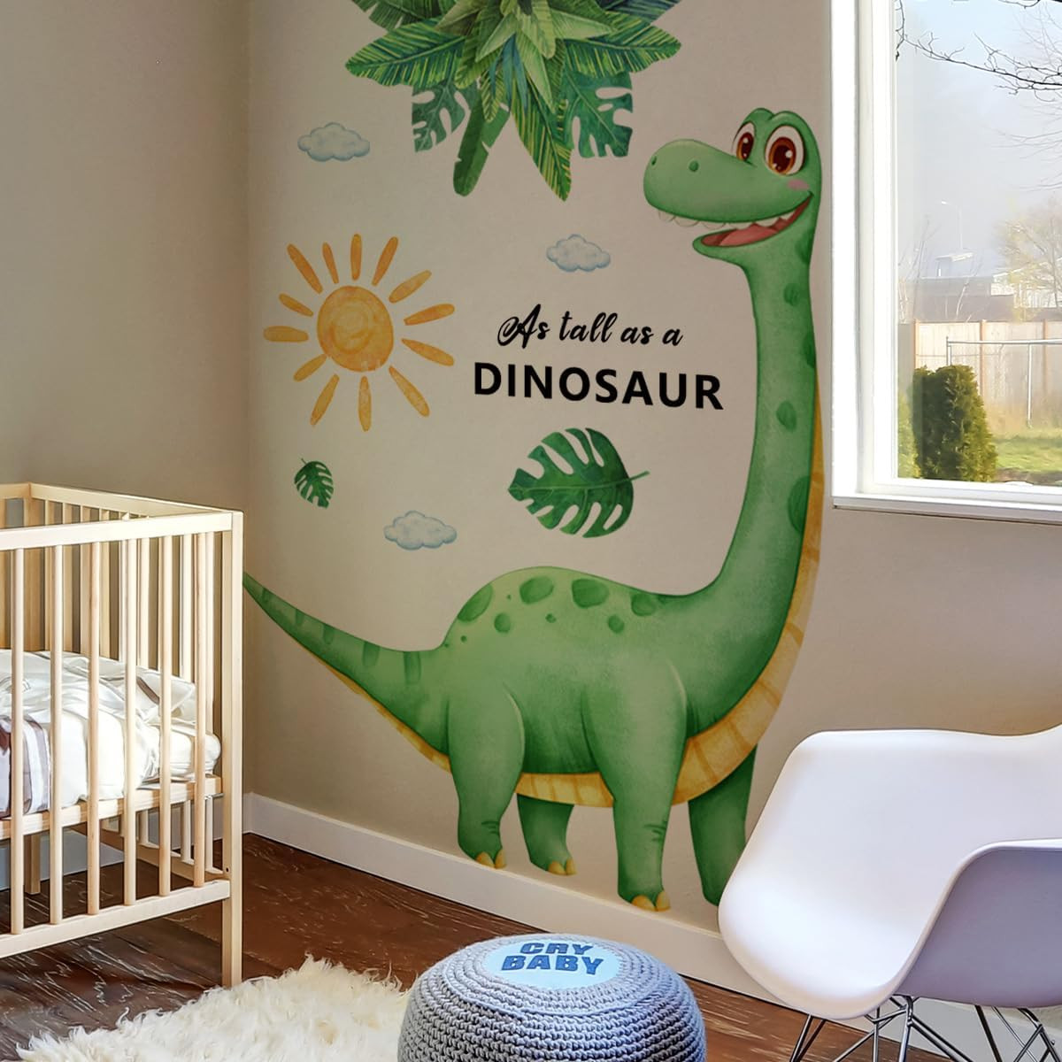 Dinosaur Wall Decals – Large Vinyl Sticker for Boys Room, Nursery Decor, Jungle