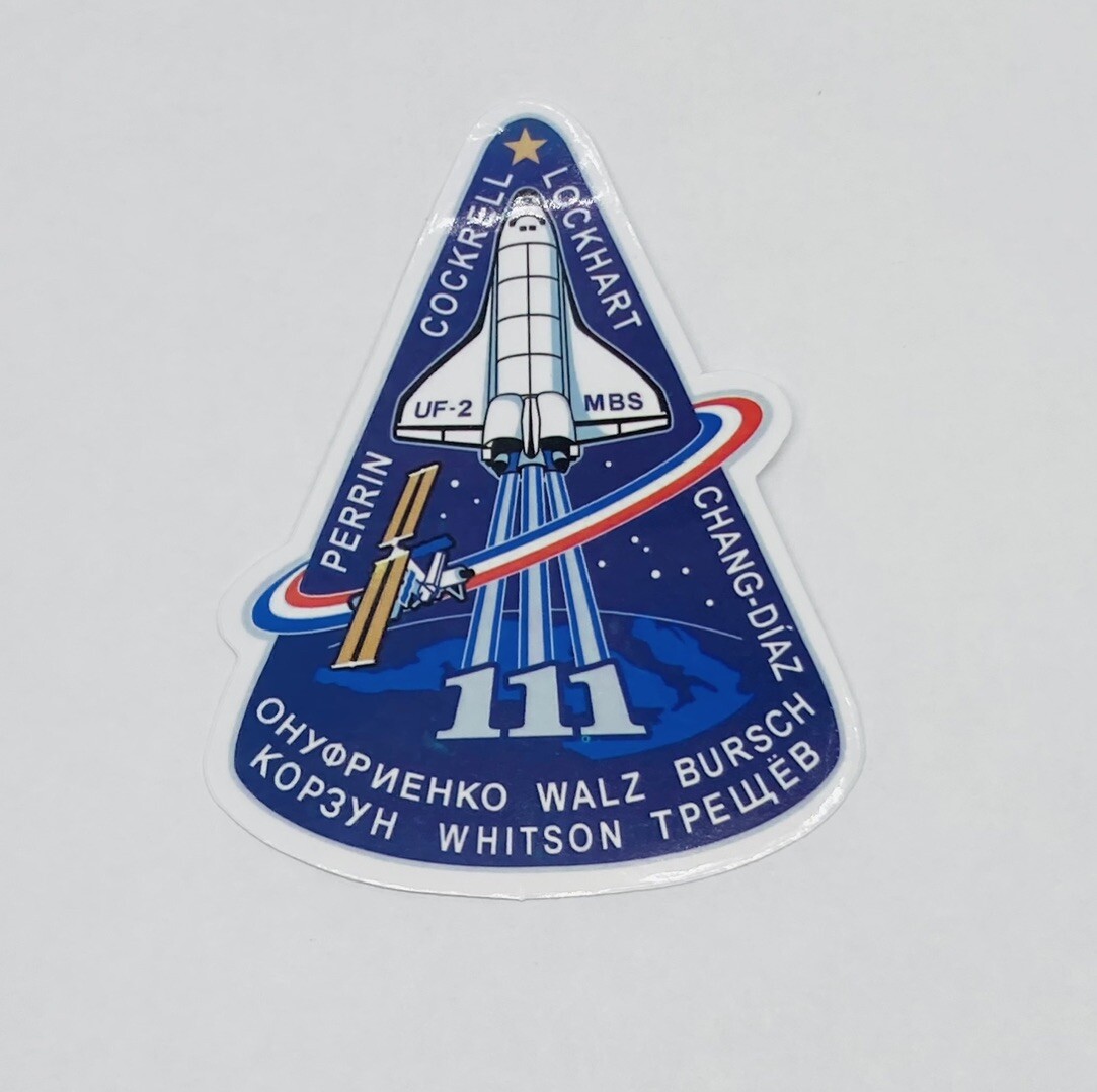 NASA Space Shuttle STS 111 Sticker Vinyl Decal Art Walz Whitson Bursch P1