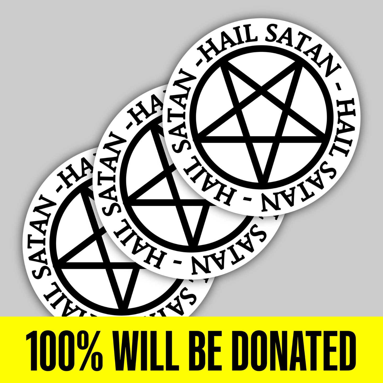 "Hail Satan!" 3 Satanic Sticker Pack (5 inches)