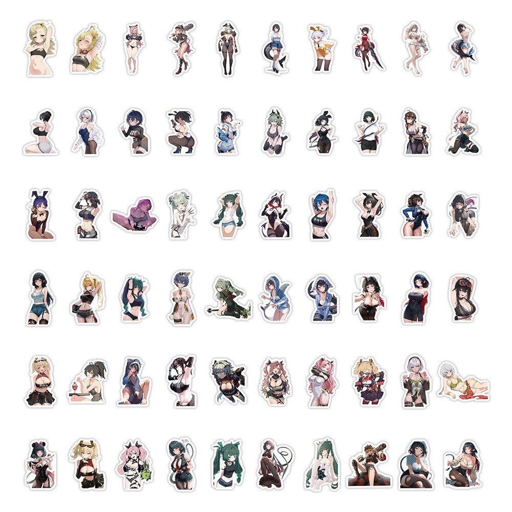 10/50pc Ahegao Hentai Cute Waifu Anime Notebook Laptop Phone Decal Sticker
