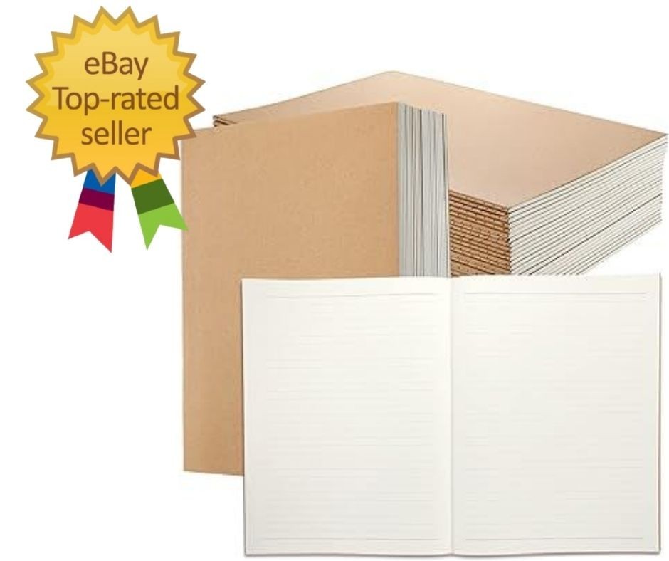 24 Pack Large Kraft Notebooks Bulk, 8.5 x 11 Inch College Ruled A4 Subject Di…