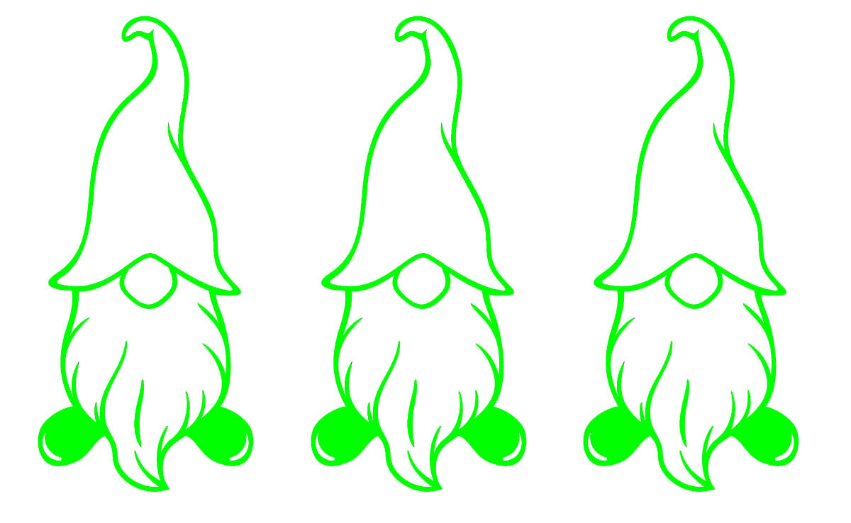 Gnomes 3 Pack 7" Vinyl Decal Car Truck Camper RV Trailer Window Laptop Tablet