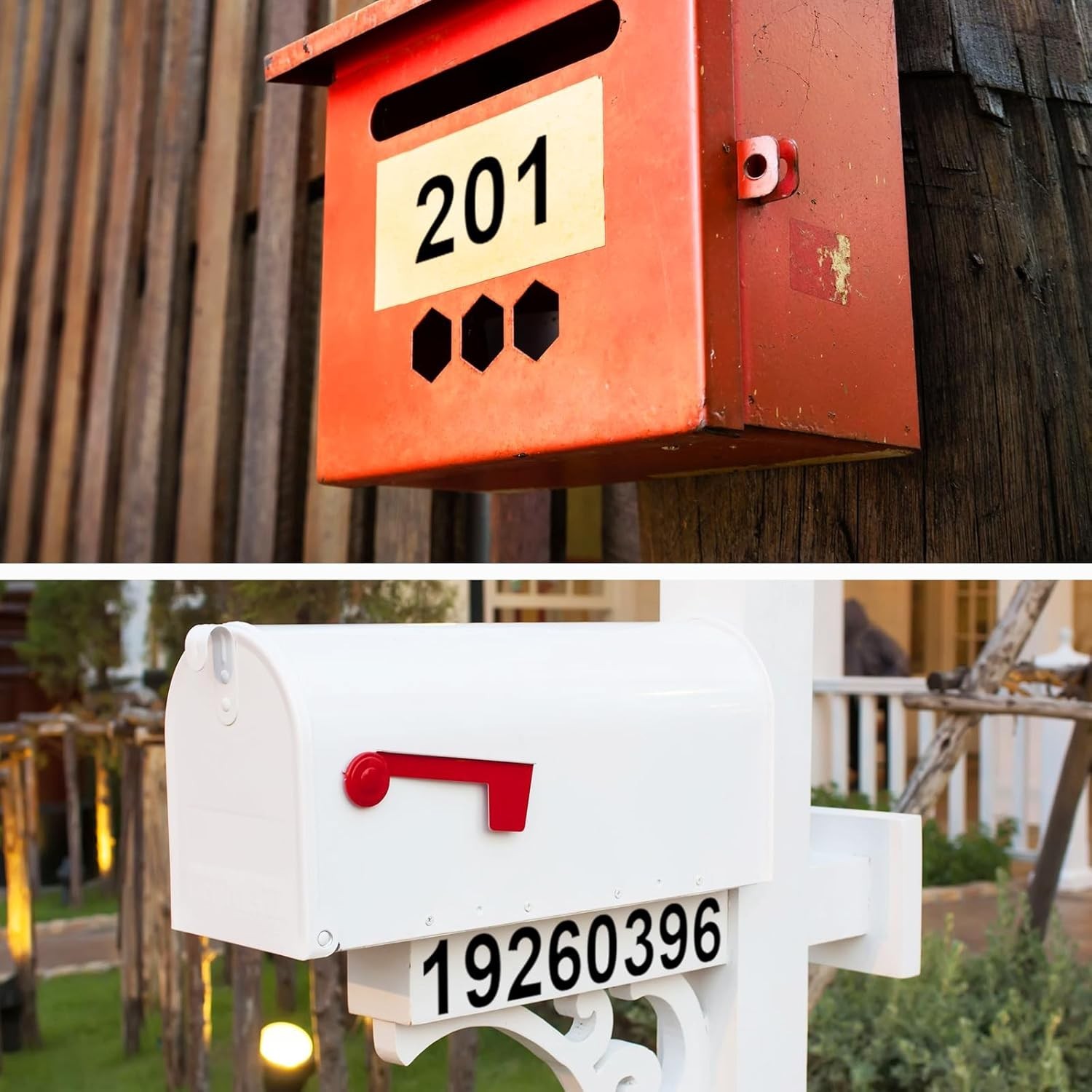 8 Sheets Self Adhesive Vinyl Letters Numbers Kit, Mailbox Numbers Sticker for…
