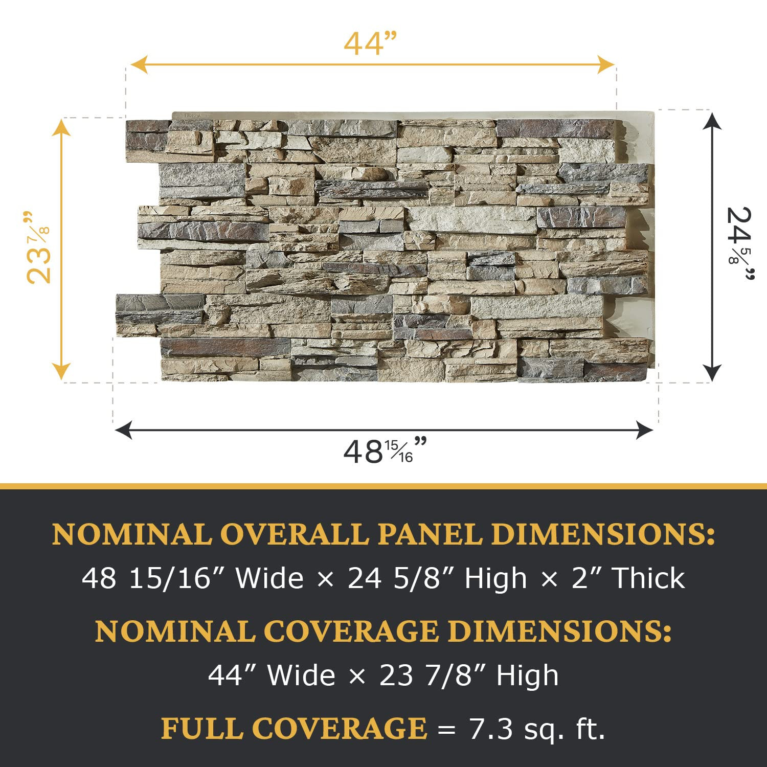 High-Density Polyurethane Faux Stone Wall Covering Panels for Interior and Exter