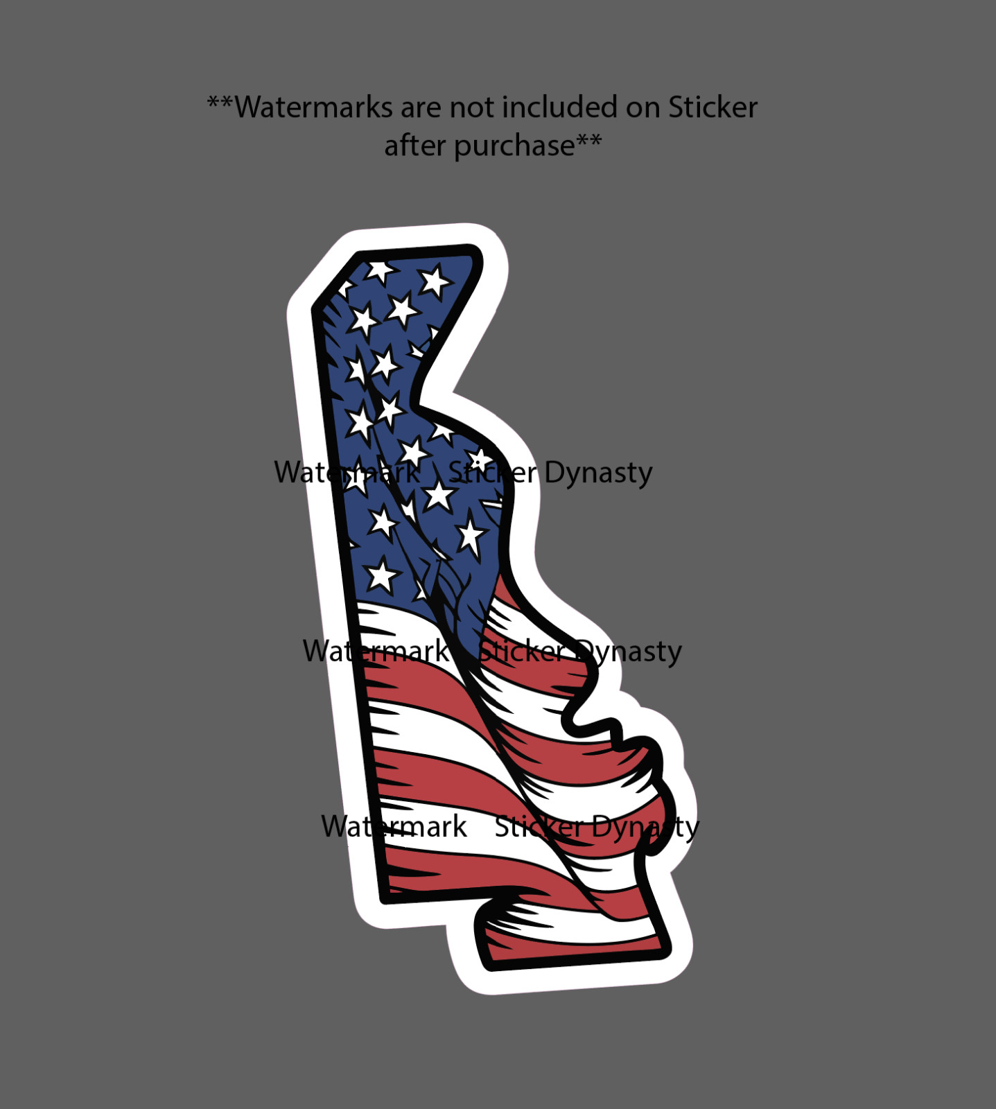 Delaware Sticker Waterproof Decal USA Flag State America United States Gift NEW