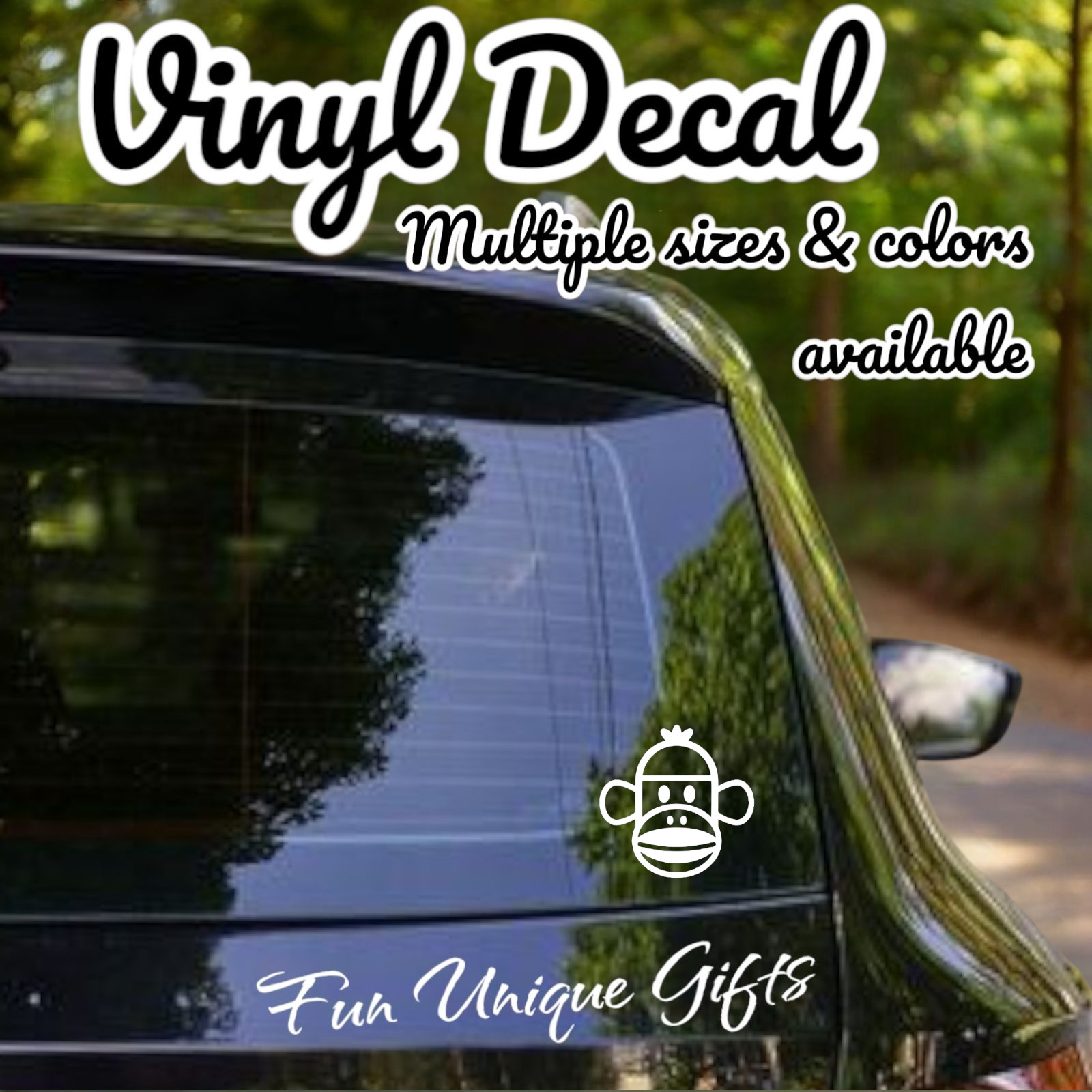 Monkey Vinyl Decal Sticker -Multiple Colors & Sizes- SHIPS FREE!