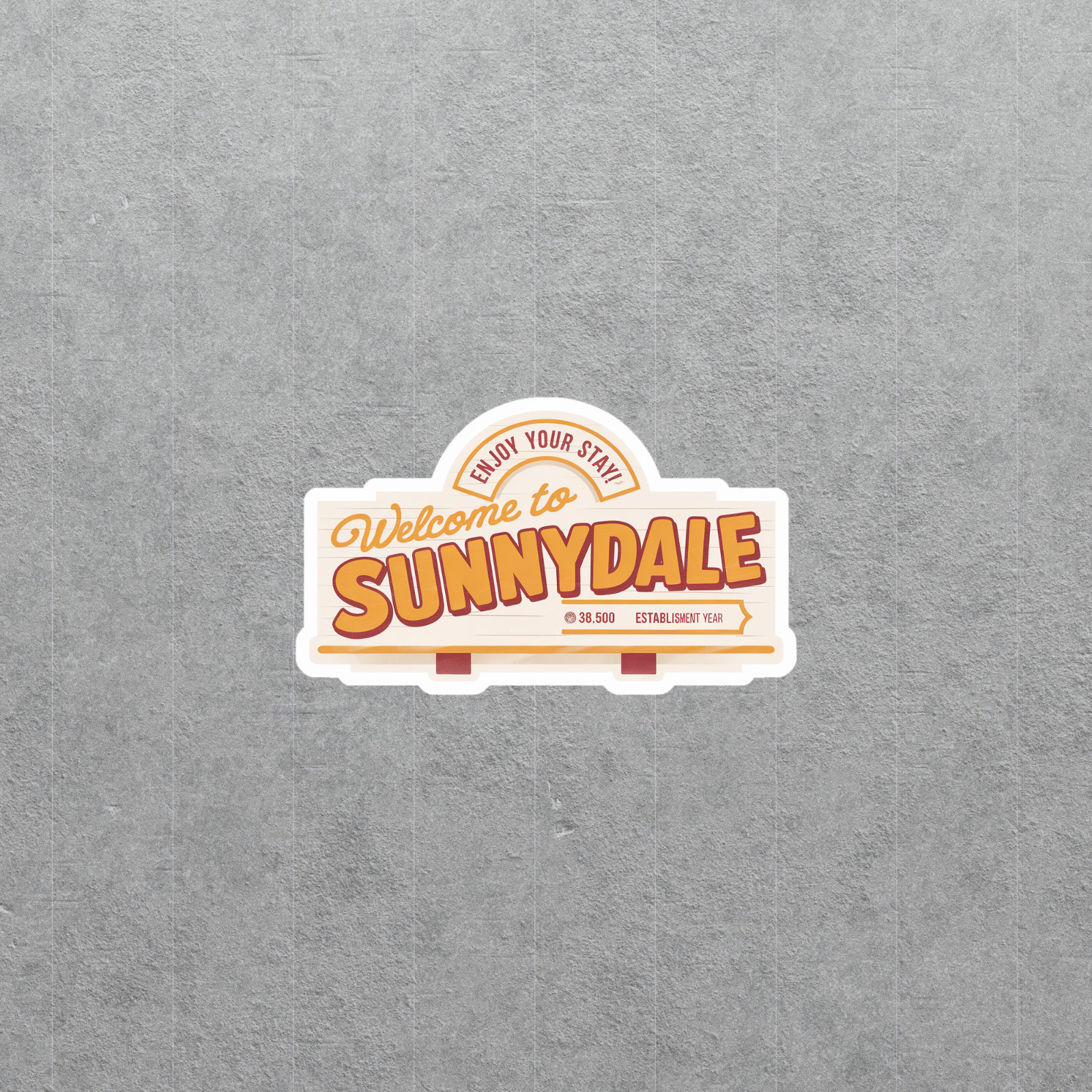 Welcome to Sunnydale Sticker – Enjoy Your Stay Pop Culture Decal #5498