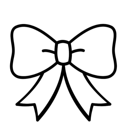 Cute Bow Outline Vinyl Decal Sticker Car Truck Window Laptop Water Bottle Mug