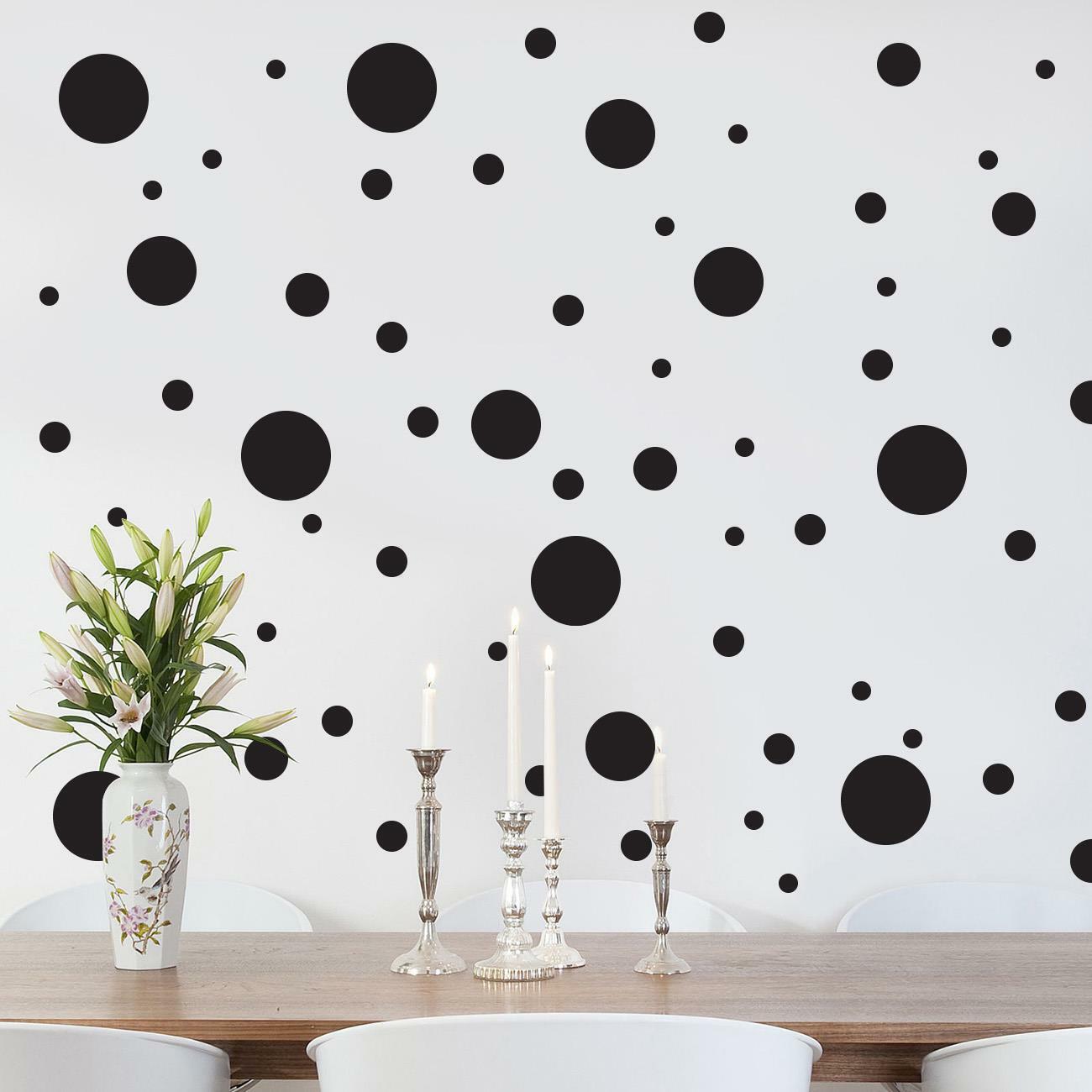 Polka Dots SET WALL STICKER Decal Bedroom Decor Art Stencil Living room ST284