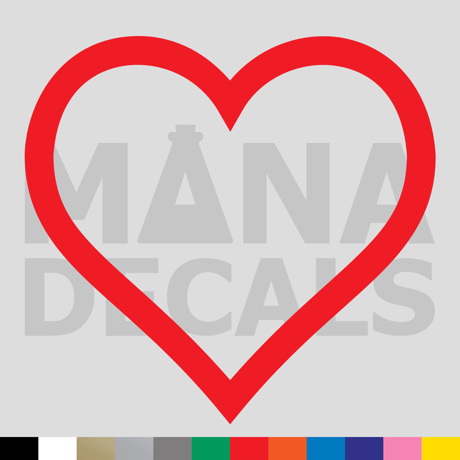 Heart Outline Vinyl Die Cut Decal Sticker – Love
