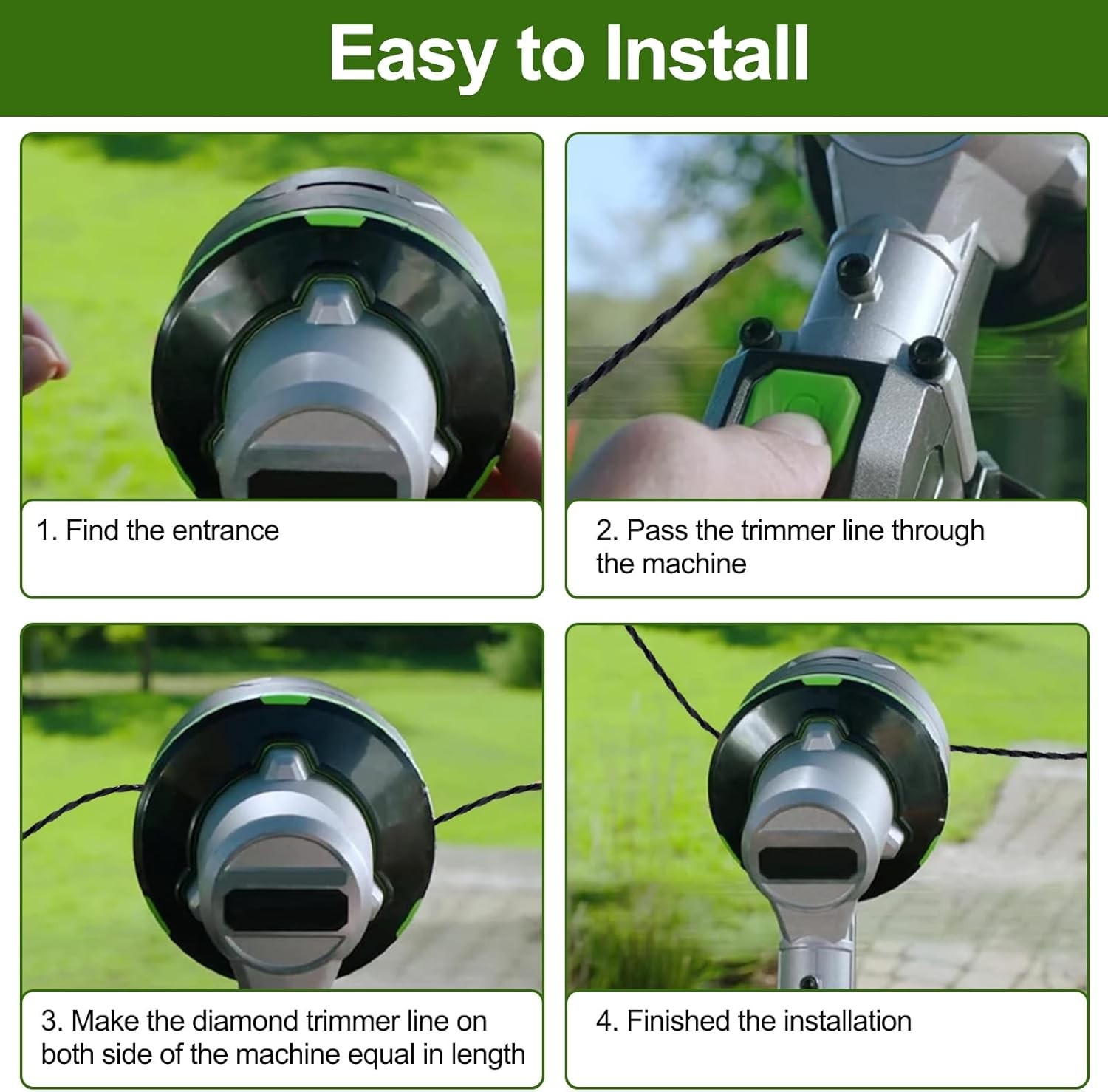 Weed Eater String .095, Replacement Echo Black Diamond Trimmer Line .095 5lb by-